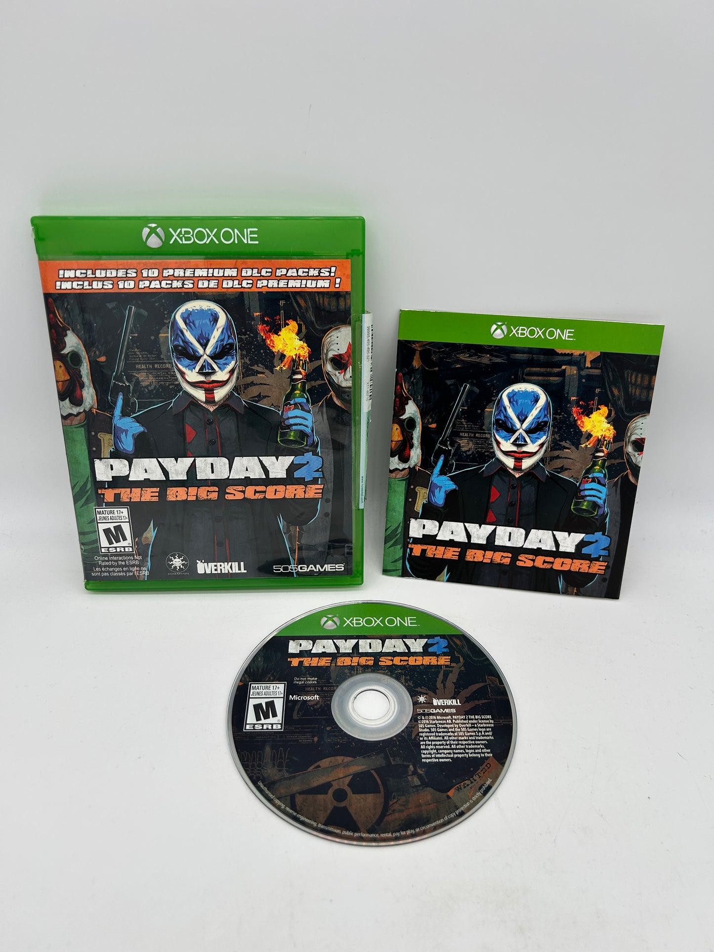PiXEL-RETRO.COM : MICROSOFT XBOX ONE COMPLETE CIB BOX MANUAL GAME NTSC PAYDAY 2 THE BIG SCORE