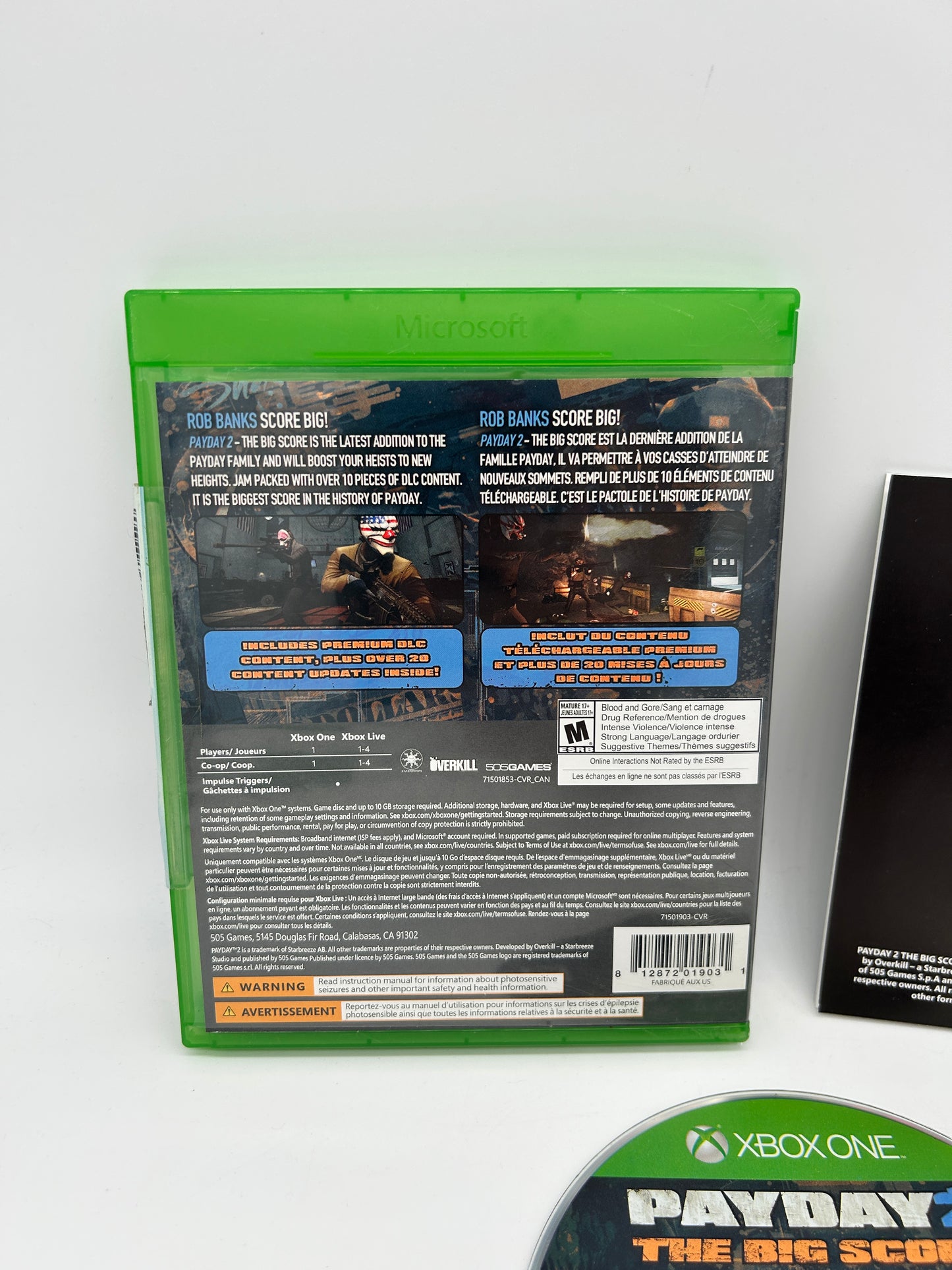 Microsoft XBOX ONE | PAYDAY 2 THE BIG SCORE