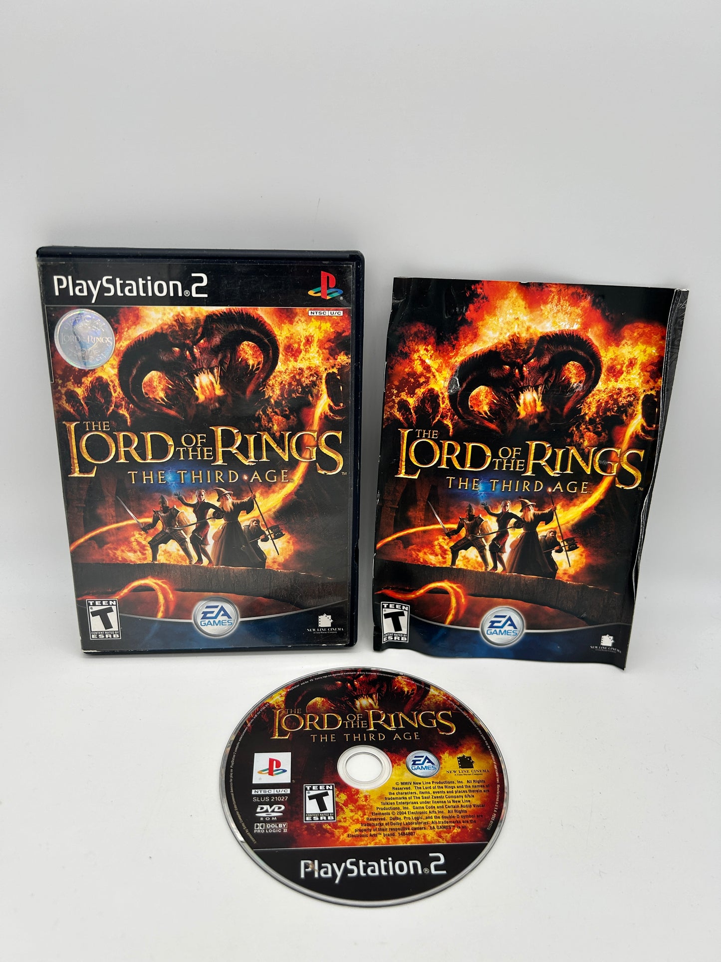 BOX MANUAL GAME NTSC THE LORD OF THE RINGS THE THIRD AGE