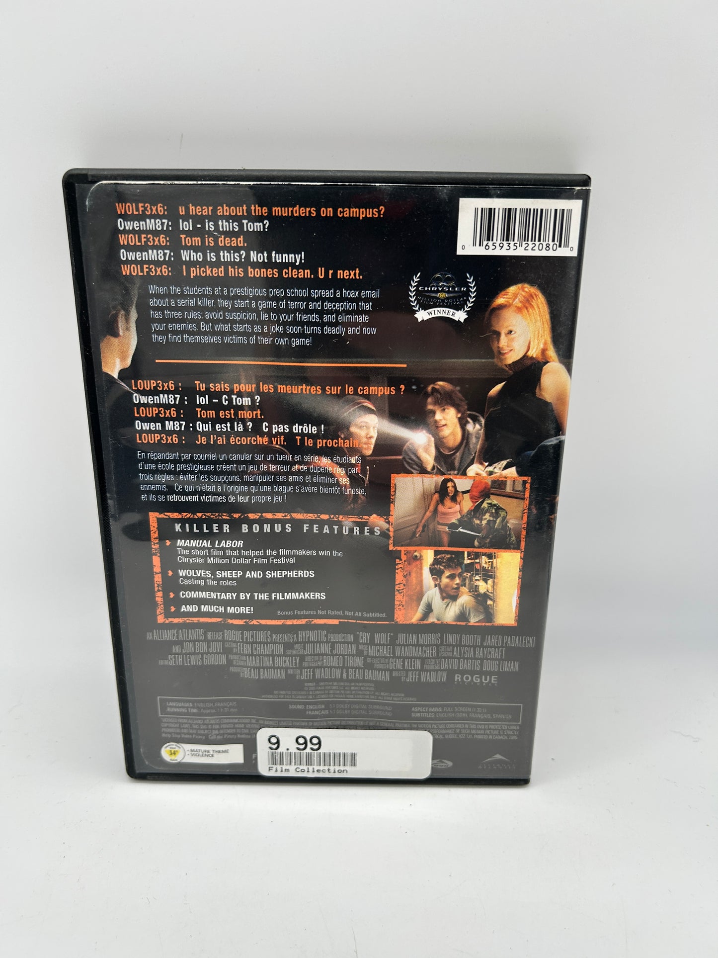 FiLM DVD | CRiER AU LOUP [CRY WOLF]