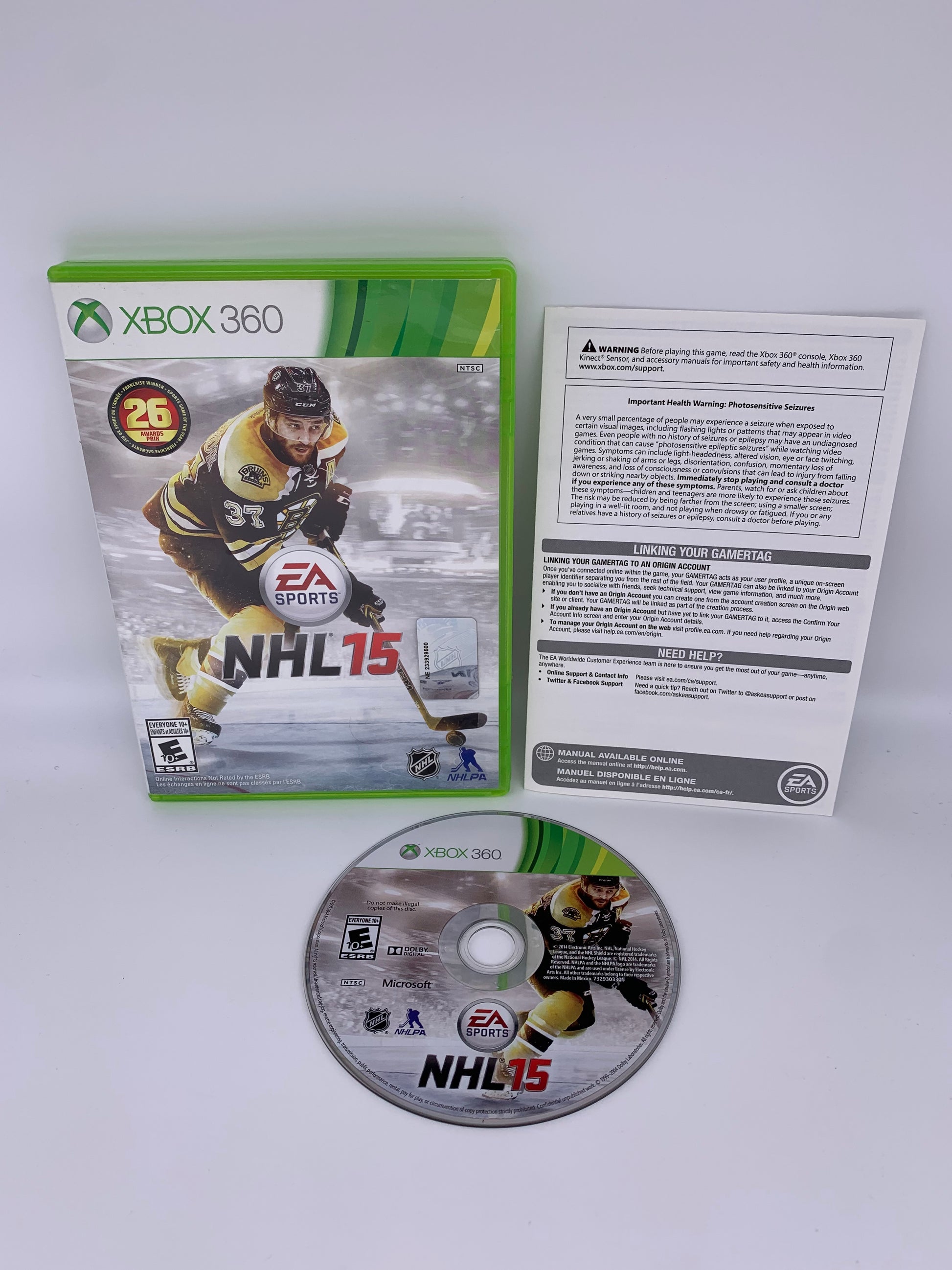 PiXEL-RETRO.COM : MICROSOFT XBOX 360 COMPLETE CIB BOX MANUAL GAME NTSC NHL 15