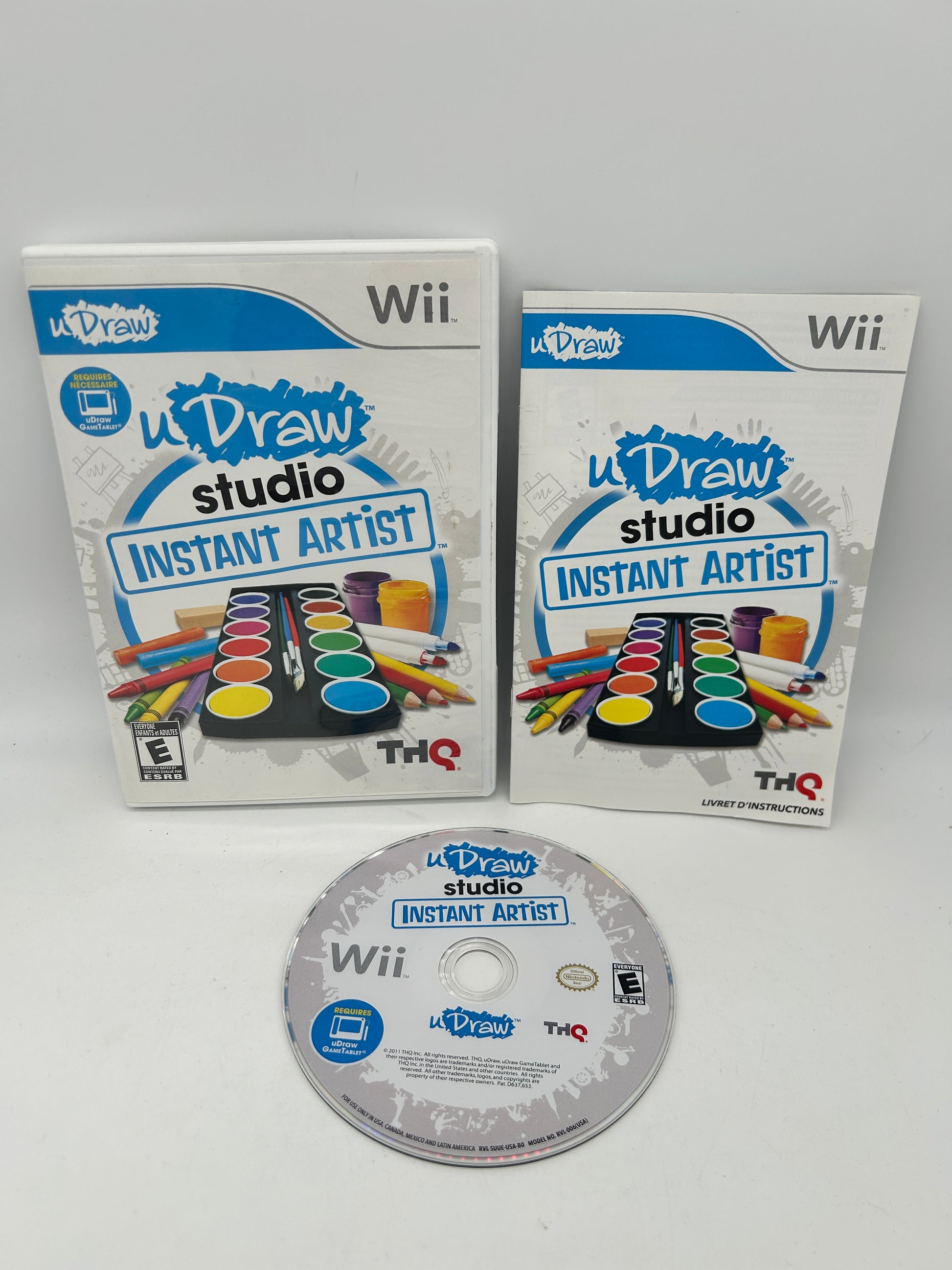 PiXEL-RETRO.COM : NINTENDO WII COMPLET CIB BOX MANUAL GAME NTSC UDRAW STUDIO INSTANT ARTIST