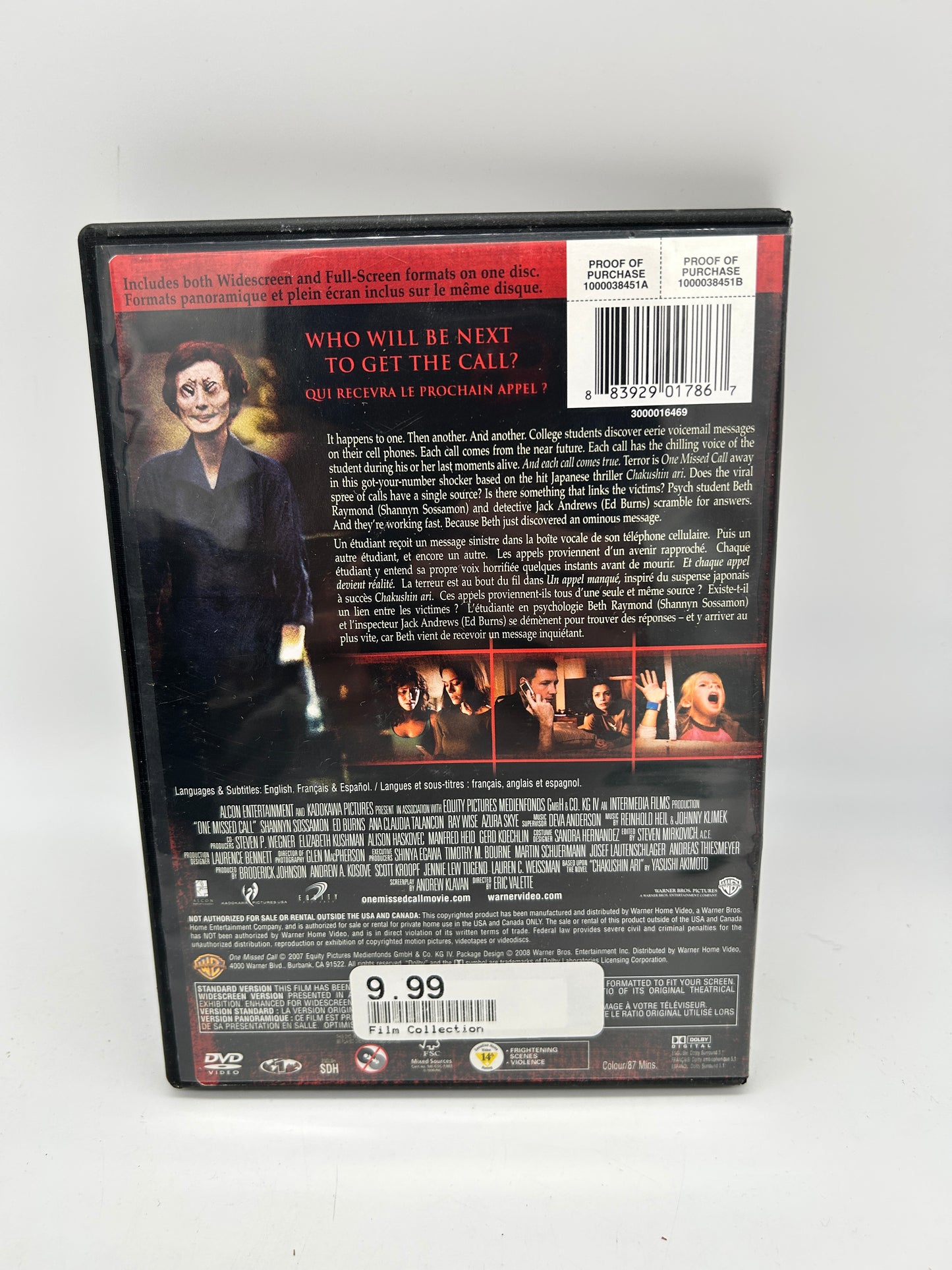 FiLM DVD | UN APPEL MANQUE [ONE MiSSED CALL]