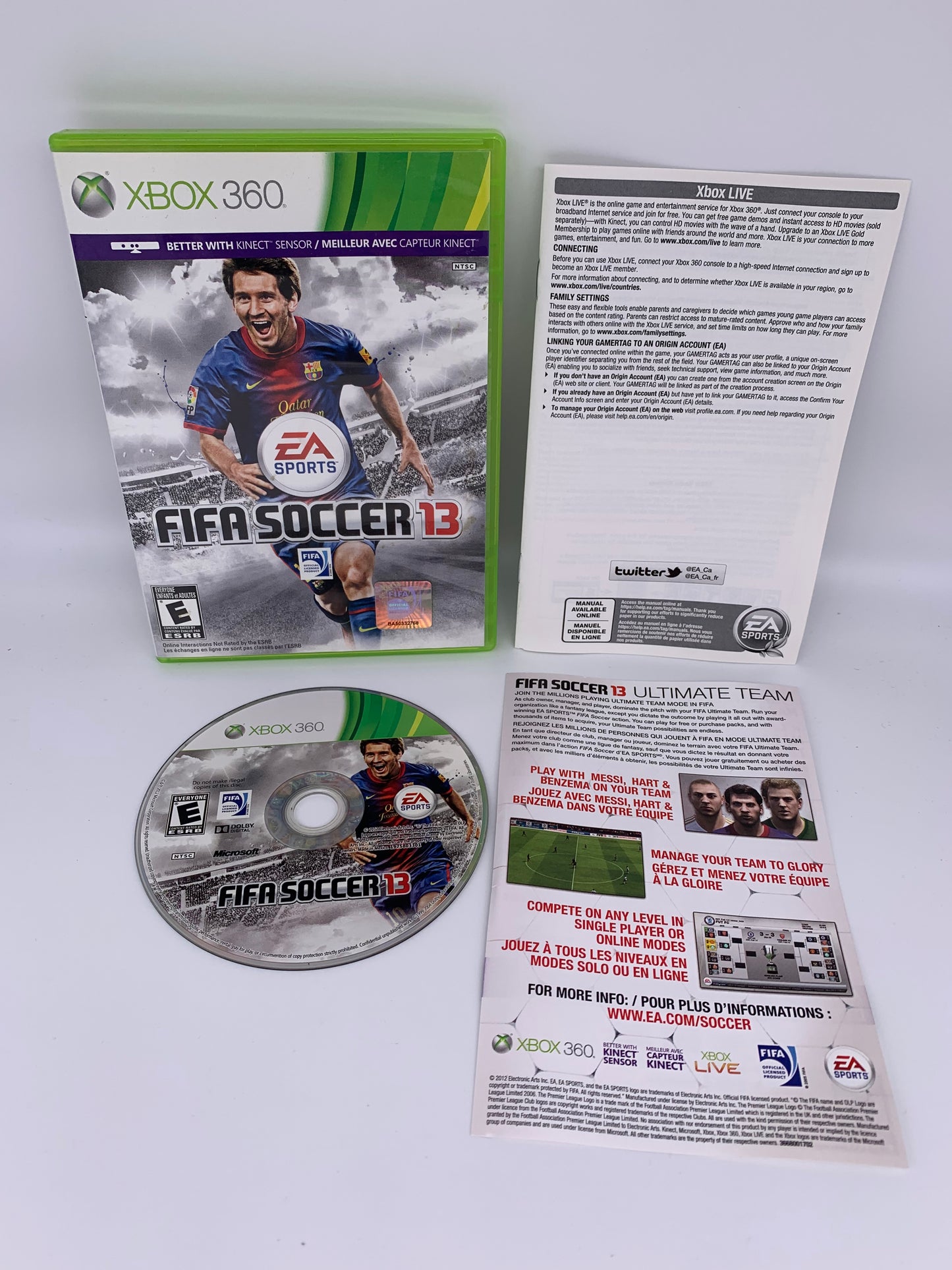 PiXEL-RETRO.COM : MICROSOFT XBOX 360 COMPLETE CIB BOX MANUAL GAME NTSC FIFA SOCCER 13