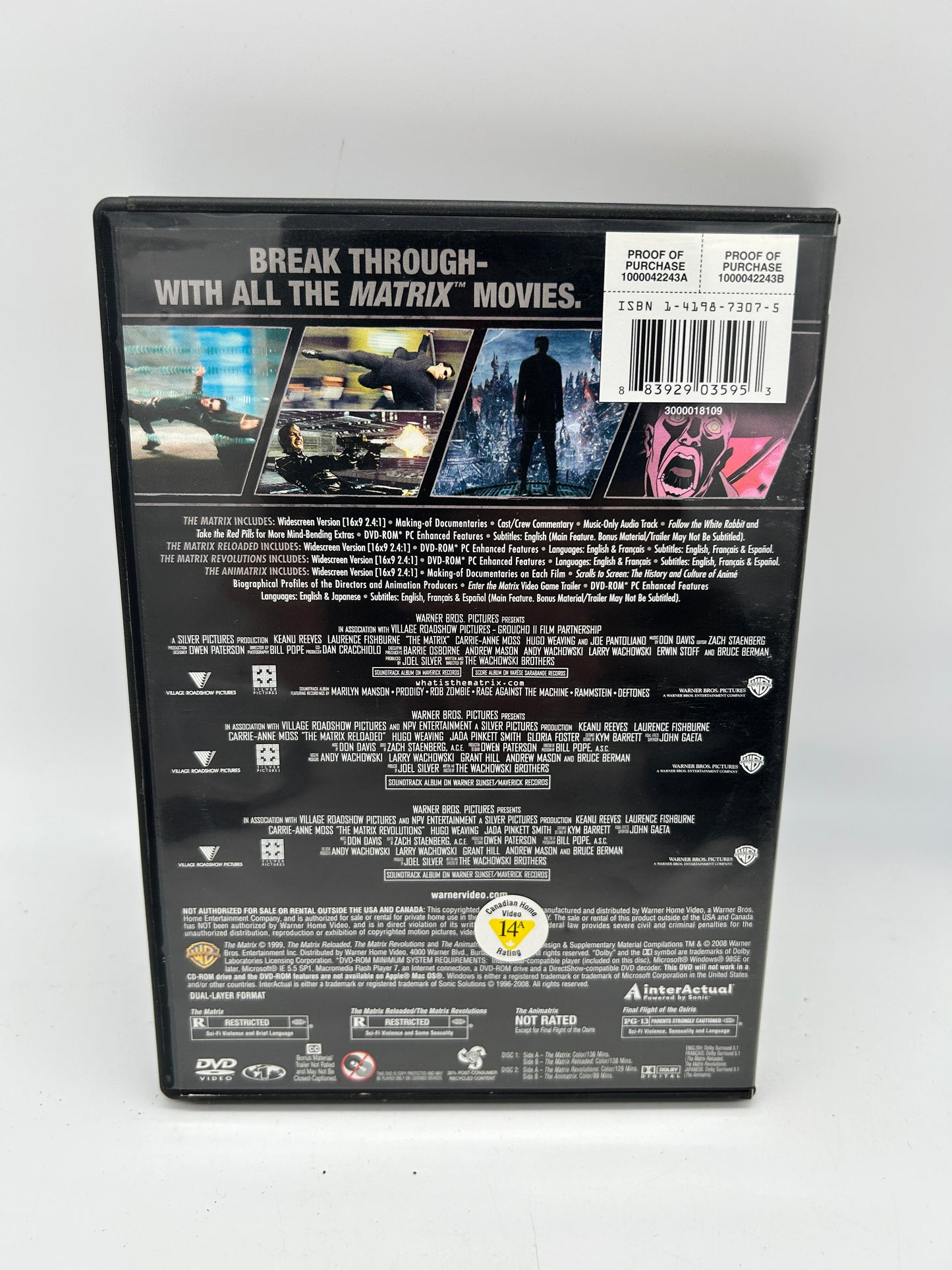 FiLM DVD | 4 FAVORiTES THE MATRiX COLLECTiON