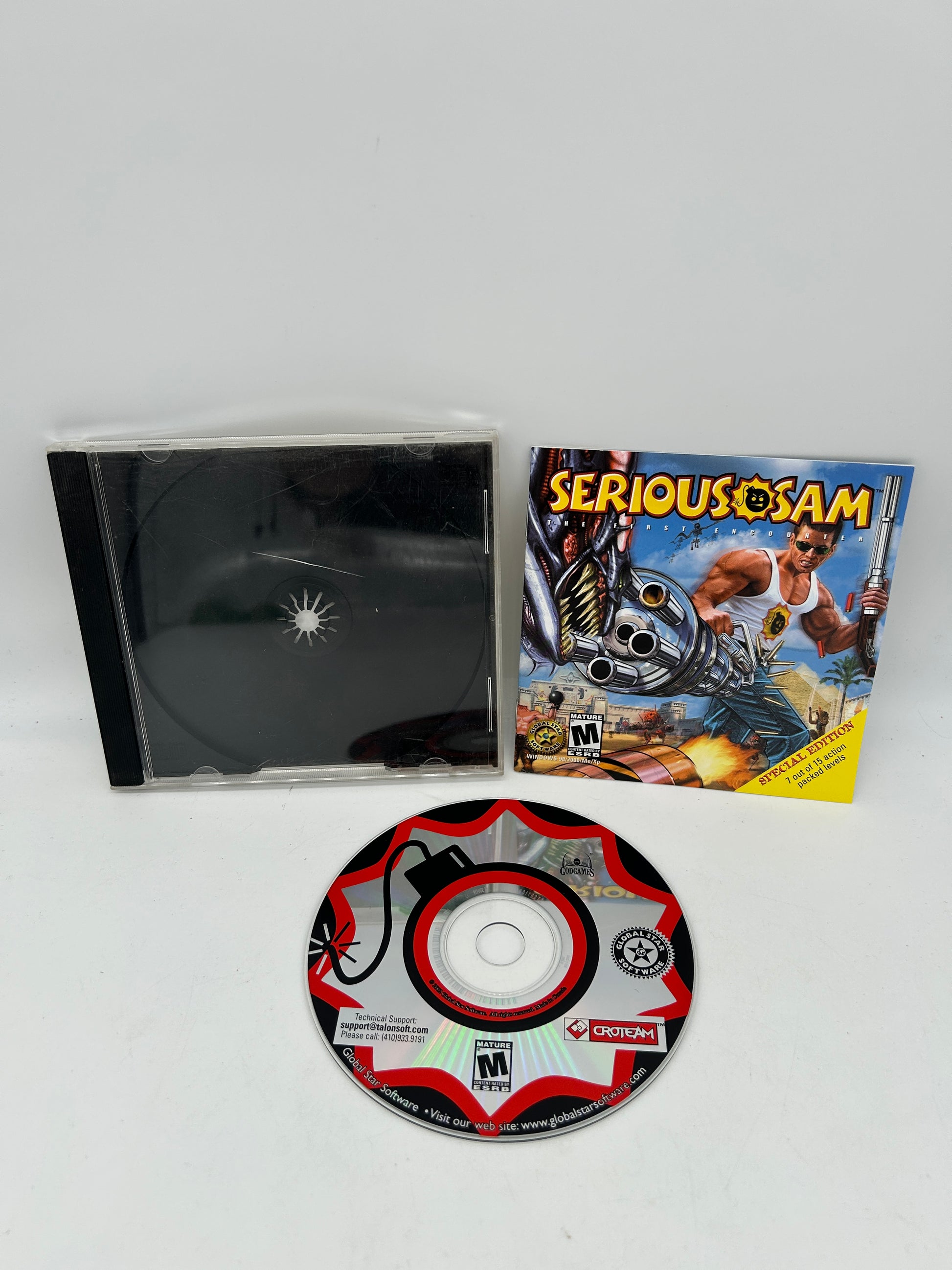 PiXEL-RETRO.COM : COMPUTER (PC) COMPLETE CIB BOX MANUAL GAME NTSC SERIOUS SAM THE FIRST ENCOUNTER