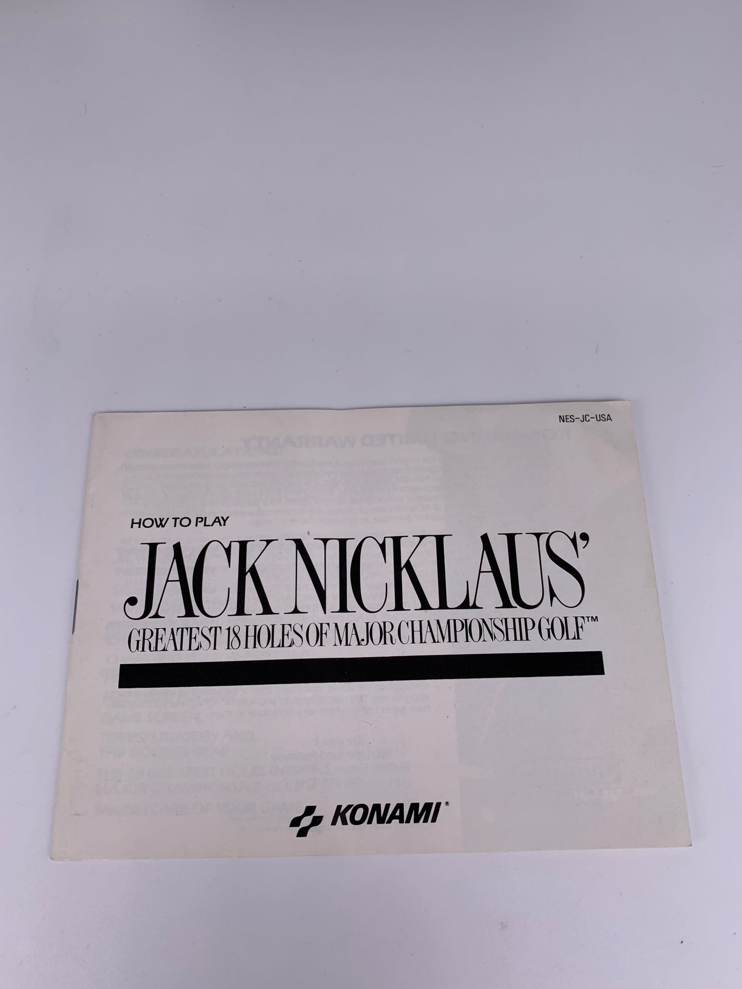 NiNTENDO [NES] ORiGiNAL | JACK NiCKLAUS GOLF
