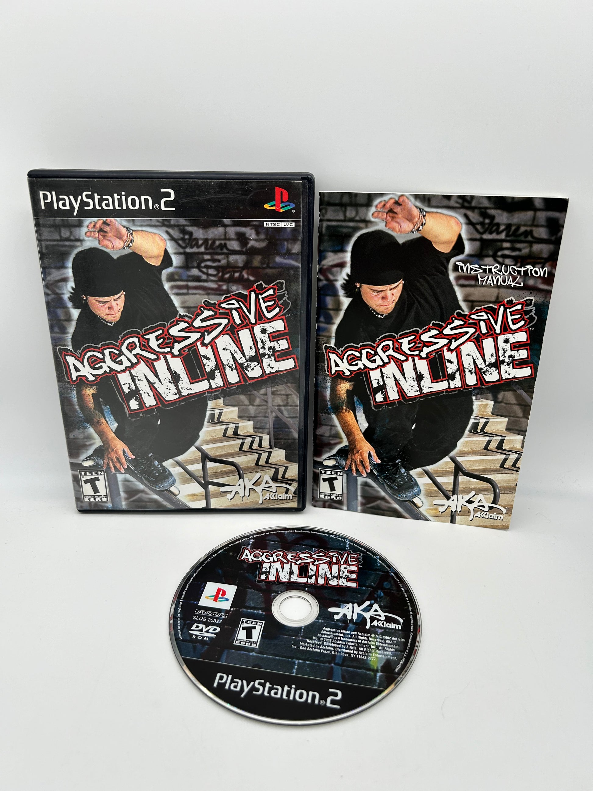 PiXEL-RETRO.COM : SONY PLAYSTATION 2 (PS2) COMPLET CIB BOX MANUAL GAME NTSC AGGRESSIVE INLINE