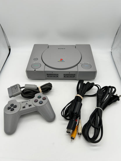 PiXEL-RETRO.COM : SONY PLAYSTATION 1 ORIGINAL GRAY VERSION, CONTROLLER, POWER SUPPLY, RCA CABLE NTSC