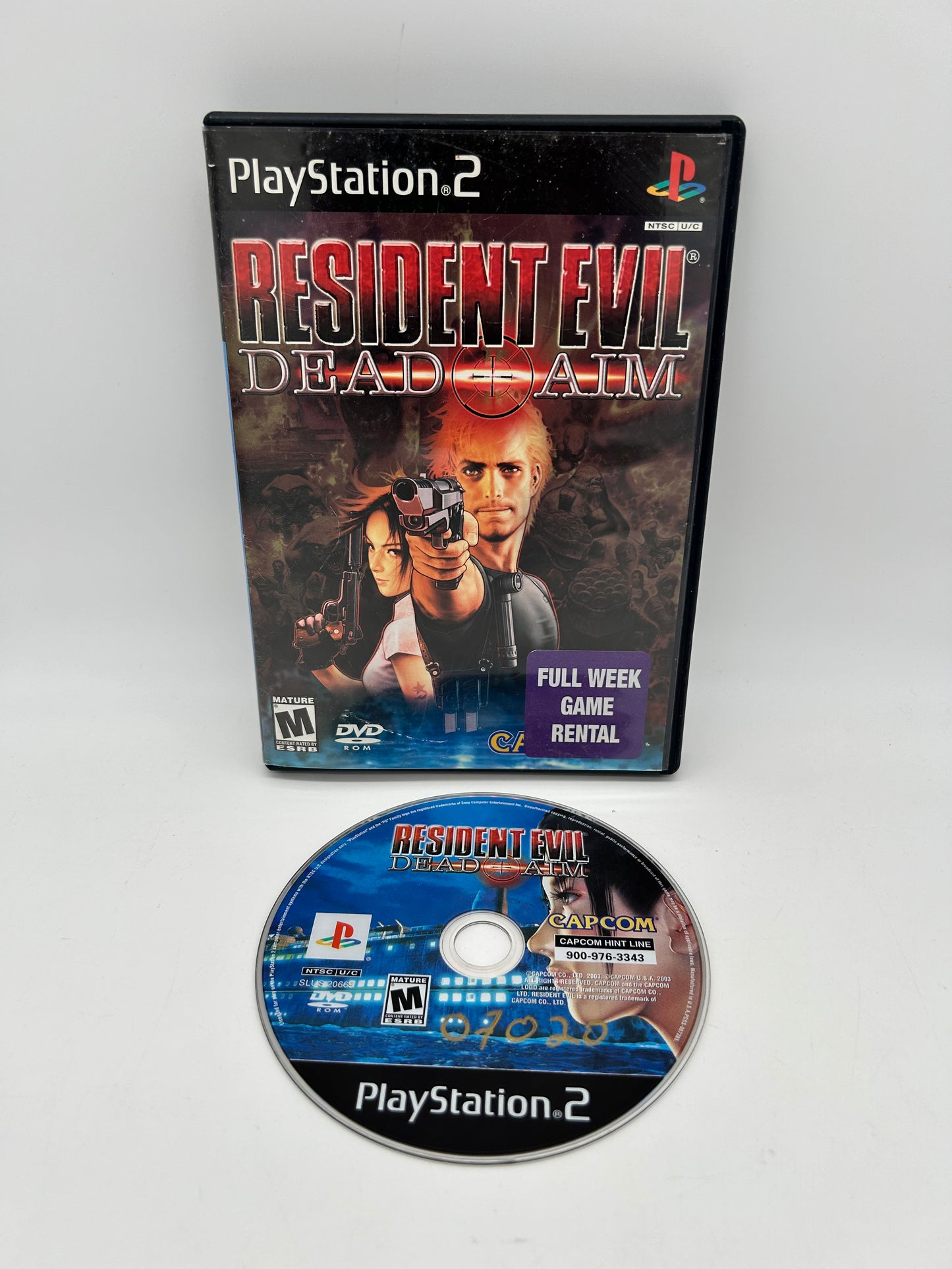 PiXEL-RETRO.COM : SONY PLAYSTATION 2 (PS2) COMPLET CIB BOX MANUAL GAME NTSC RESIDENT EVIL DEAD AIM