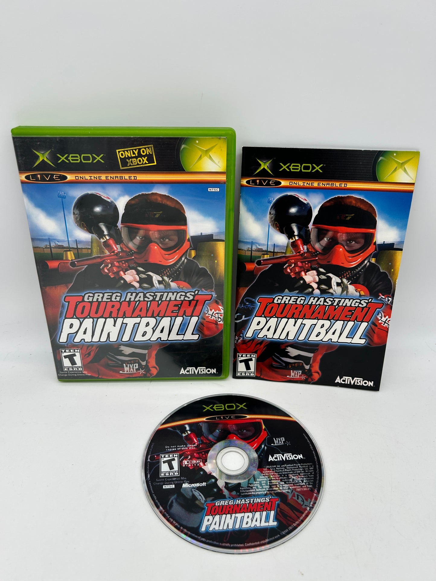 PiXEL-RETRO.COM : MICROSOFT XBOX COMPLETE CIB BOX MANUAL GAME NTSC GREG HASTINGS' TOURNAMENT PAINTBALL