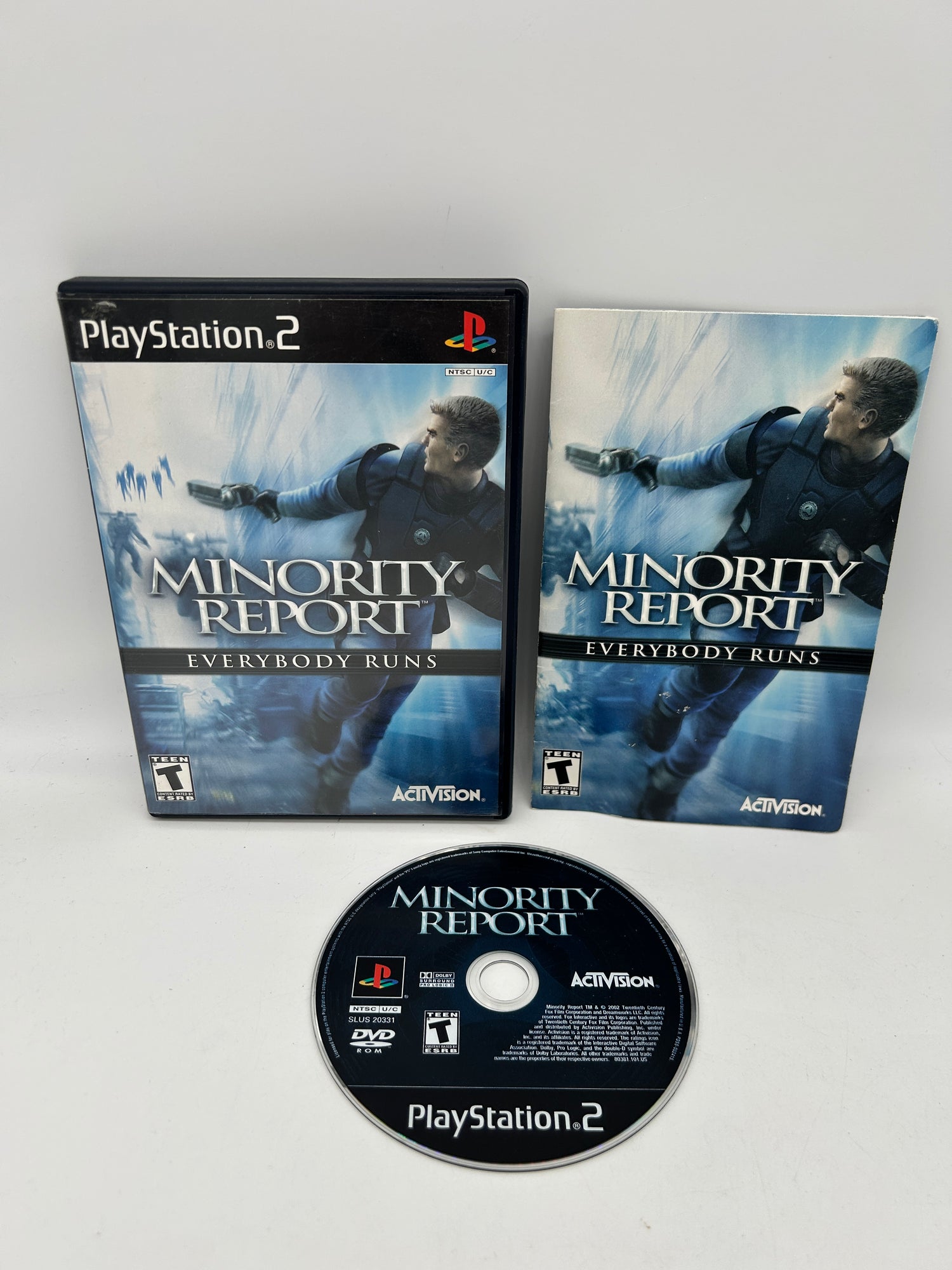 PiXEL-RETRO.COM : SONY PLAYSTATION 2 (PS2) COMPLET CIB BOX MANUAL GAME NTSC MINORITY REPORT EVERYBODY RUNS