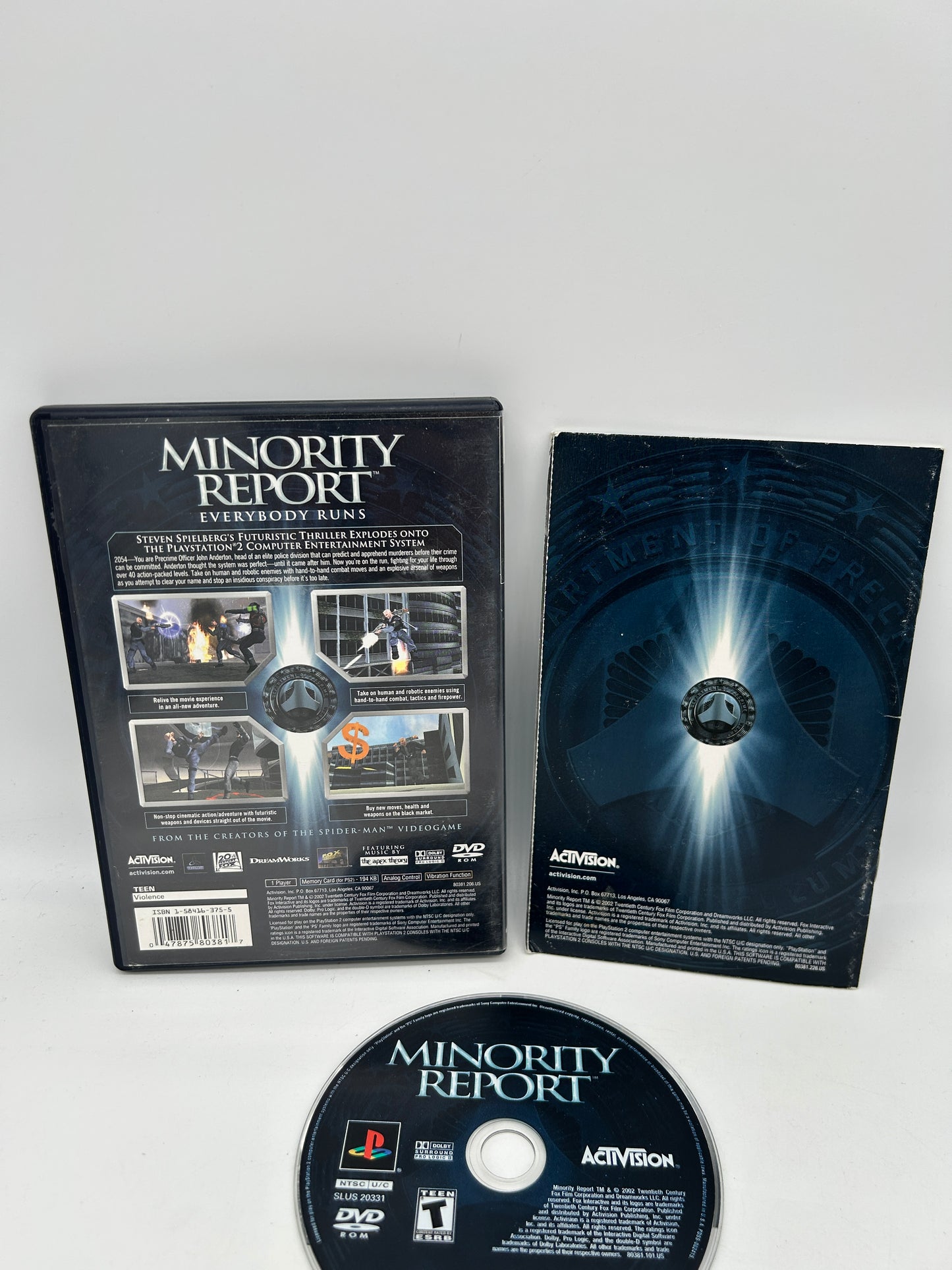 SONY PLAYSTATION 2 [PS2] | MINORITY REPORT EVERYBODY RUNS