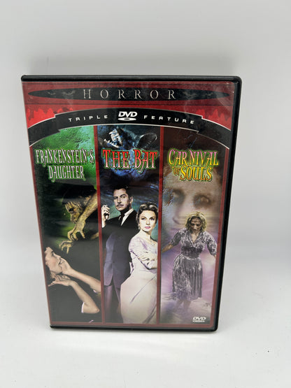 FiLM DVD | HORROR TRiPLE FEATURE FRANKENSTEiNS DAUGHTER THE BATH CARNiVAL OF SOULS