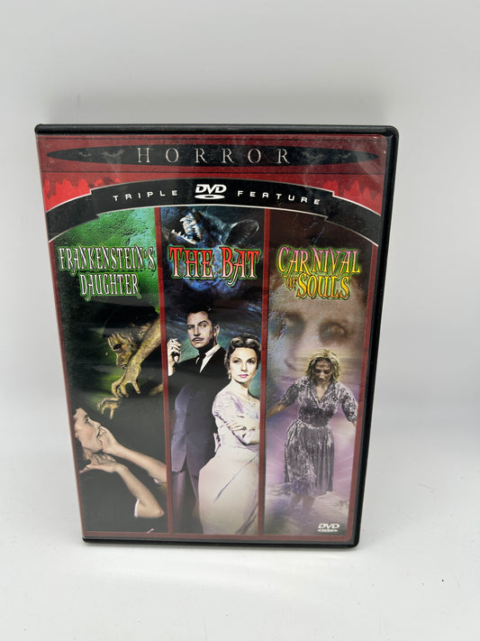 FiLM DVD | HORROR TRiPLE FEATURE FRANKENSTEiNS DAUGHTER THE BATH CARNiVAL OF SOULS