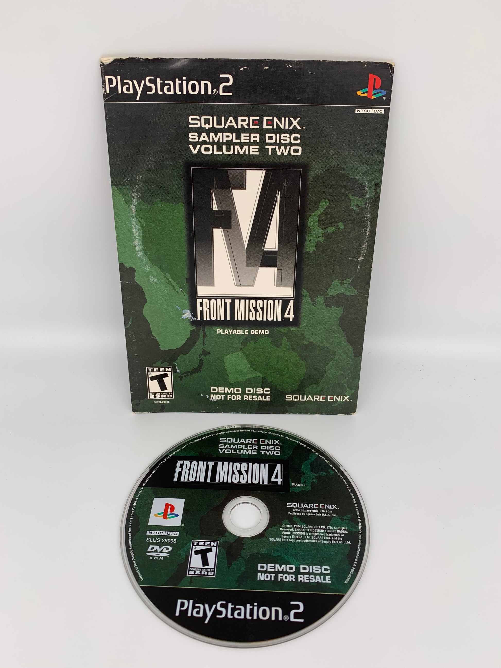PiXEL-RETRO.COM : SONY PLAYSTATION 2 (PS2) COMPLET CIB BOX MANUAL GAME NTSC SQUARE ENiX SAMPLER DiSC FRONT MiSSiON 4 DEMO | NOT FOR RESALE volume 2