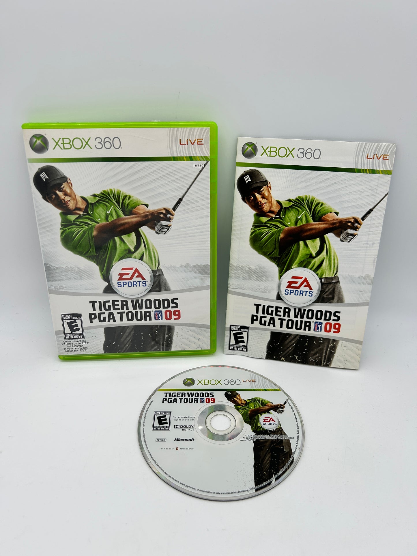 PiXEL-RETRO.COM : MICROSOFT XBOX 360 COMPLETE CIB BOX MANUAL GAME NTSC TIGER WOODS PGA TOUR 09