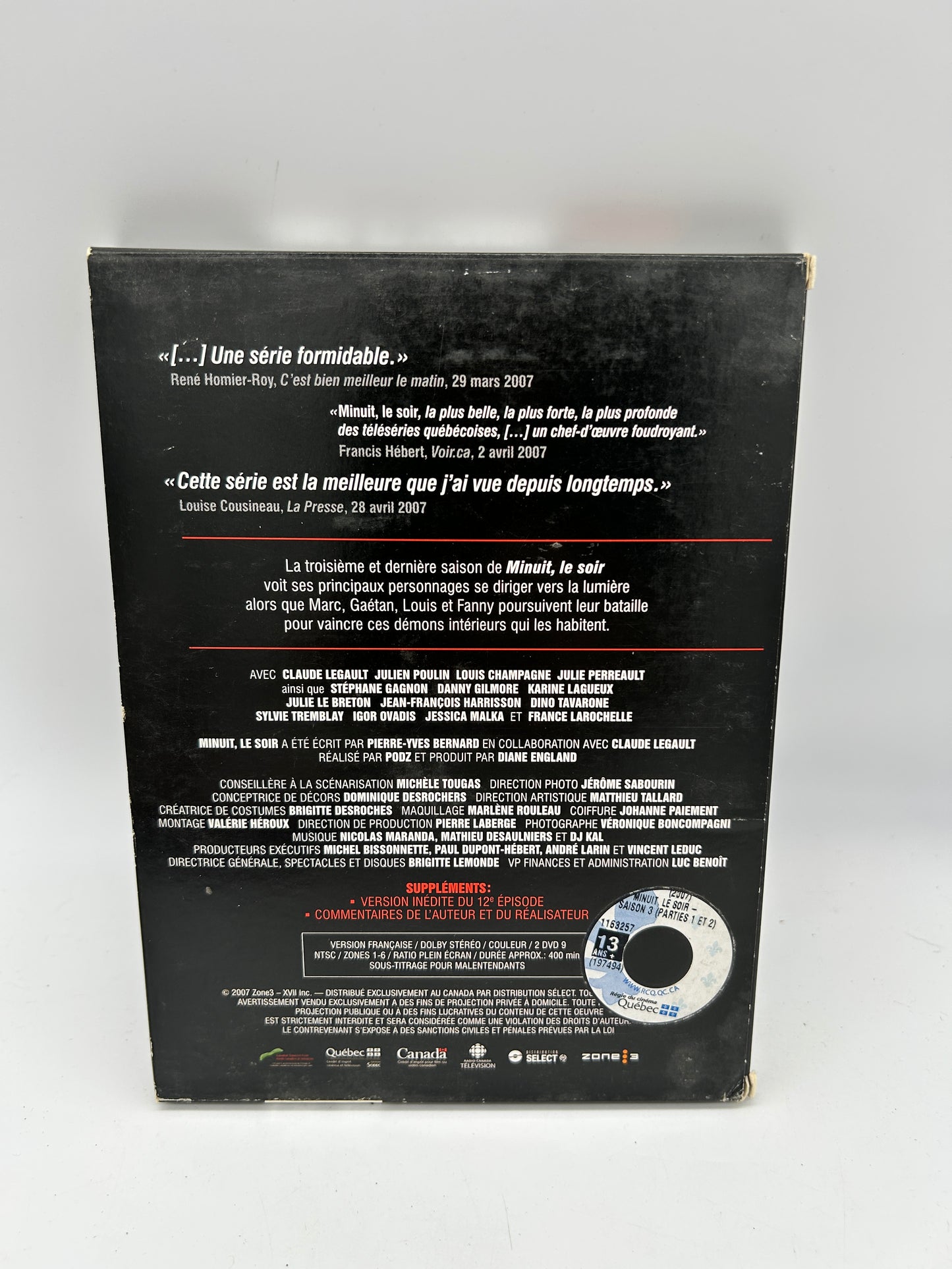 SERiE DVD | MiNUiT LE SOiR TROiSiEME SAiSON
