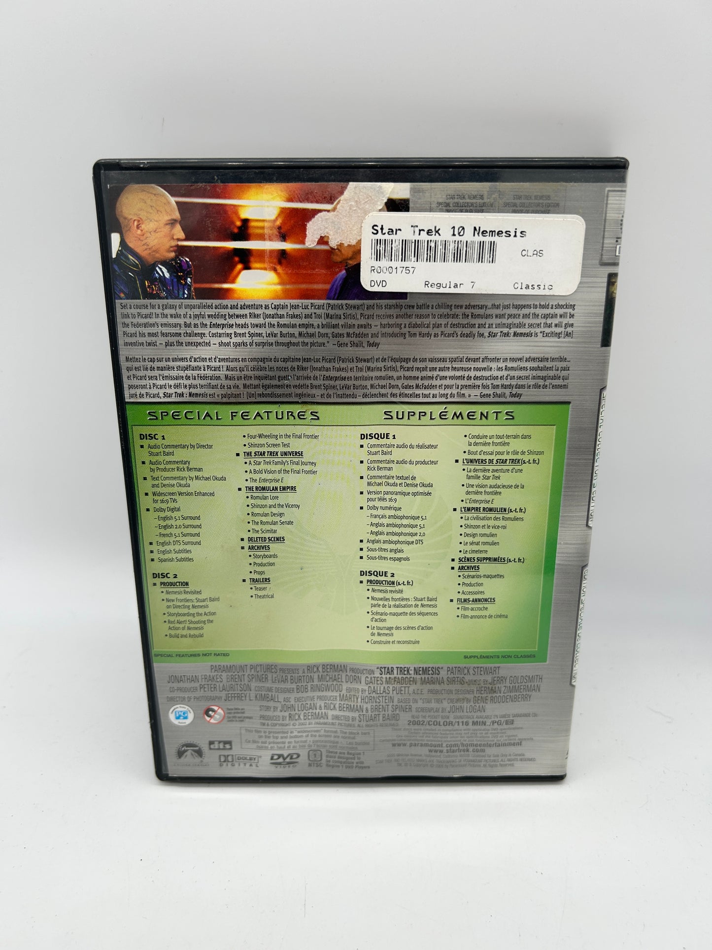 FiLM DVD | STAR TREK NEMESiS | SPECiAL COLLECTORS EDiTiON