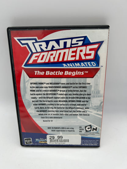 FiLM DVD | TRANSFORMERS ANiMATED THE BATTLE BEGiNS OPTiMUS PRiME VS MEGATRON
