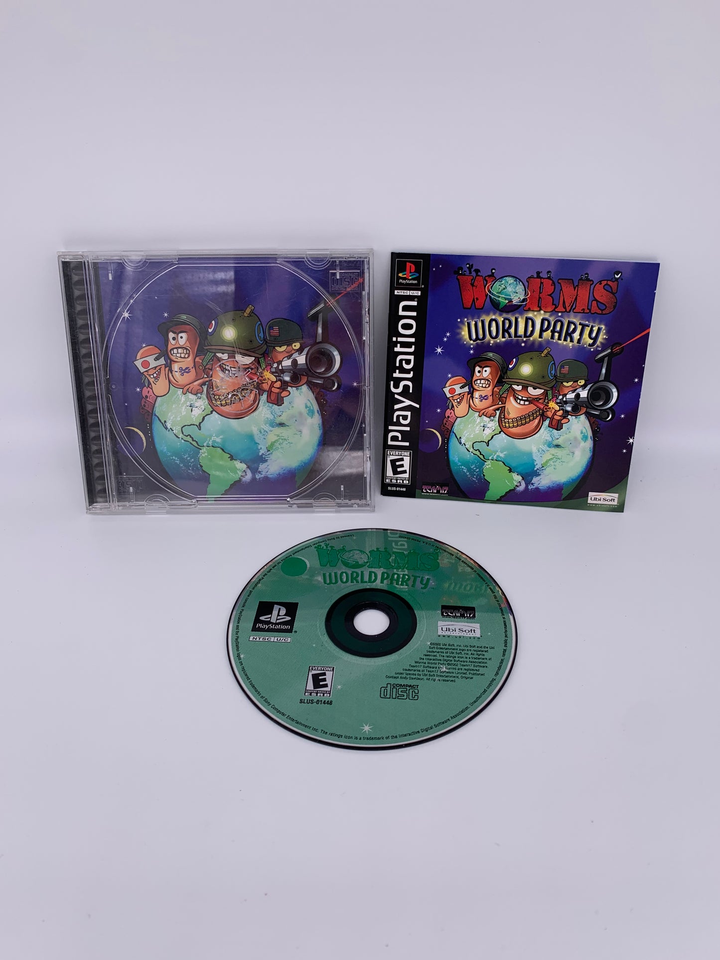 PiXEL-RETRO.COM : SONY PLAYSTATION (PS1) COMPLETE CIB BOX MANUAL GAME NTSC WORMS WORLD PARTY