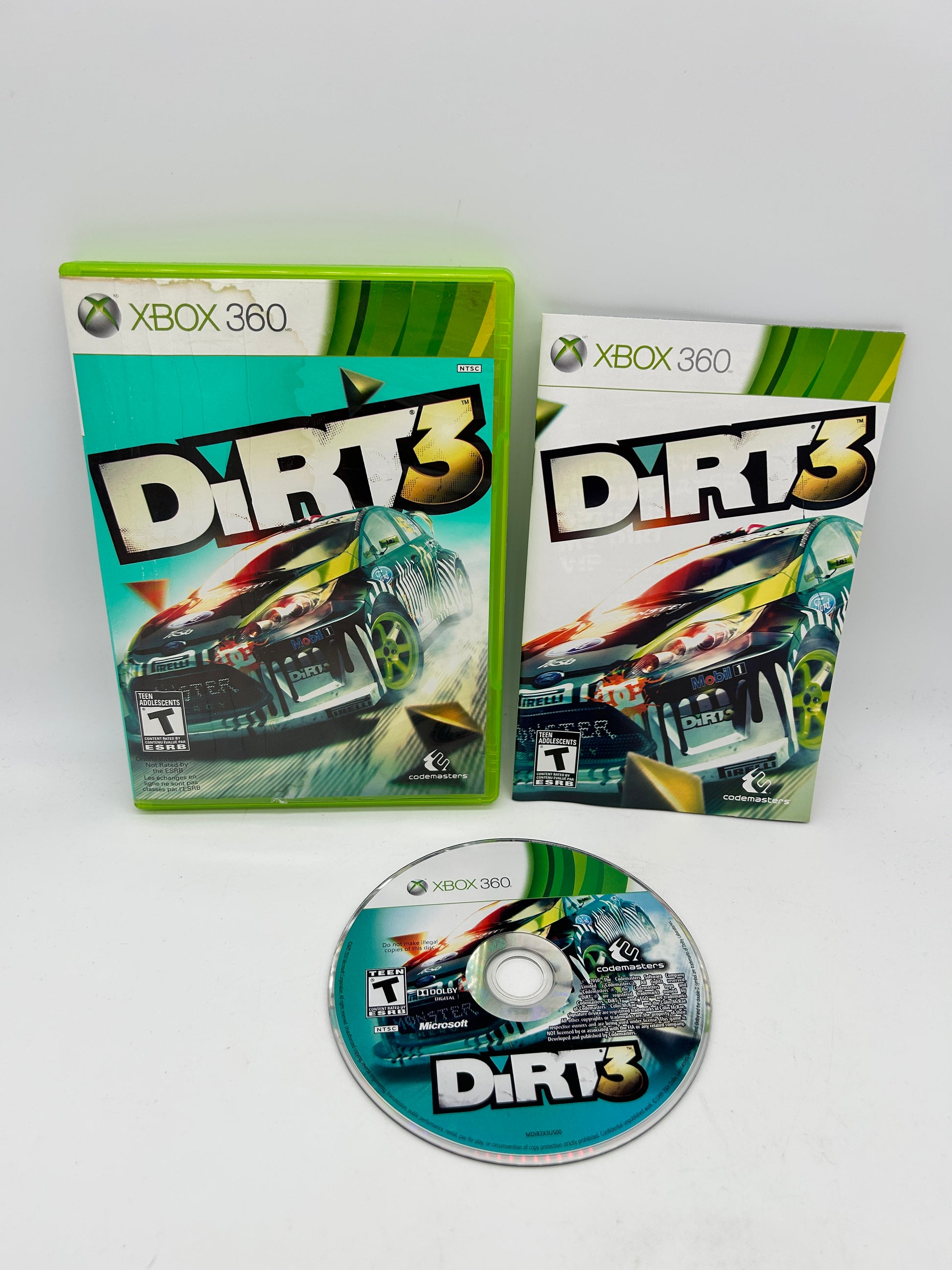 PiXEL-RETRO.COM : MICROSOFT XBOX 360 COMPLETE CIB BOX MANUAL GAME NTSC DIRT 3 