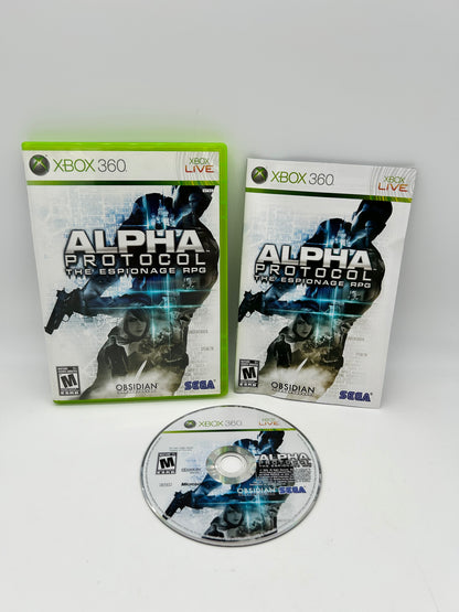 PiXEL-RETRO.COM : MICROSOFT XBOX 360 COMPLETE CIB BOX MANUAL GAME NTSC ALPHA PROTOCOL THE ESPIONAGE RPG