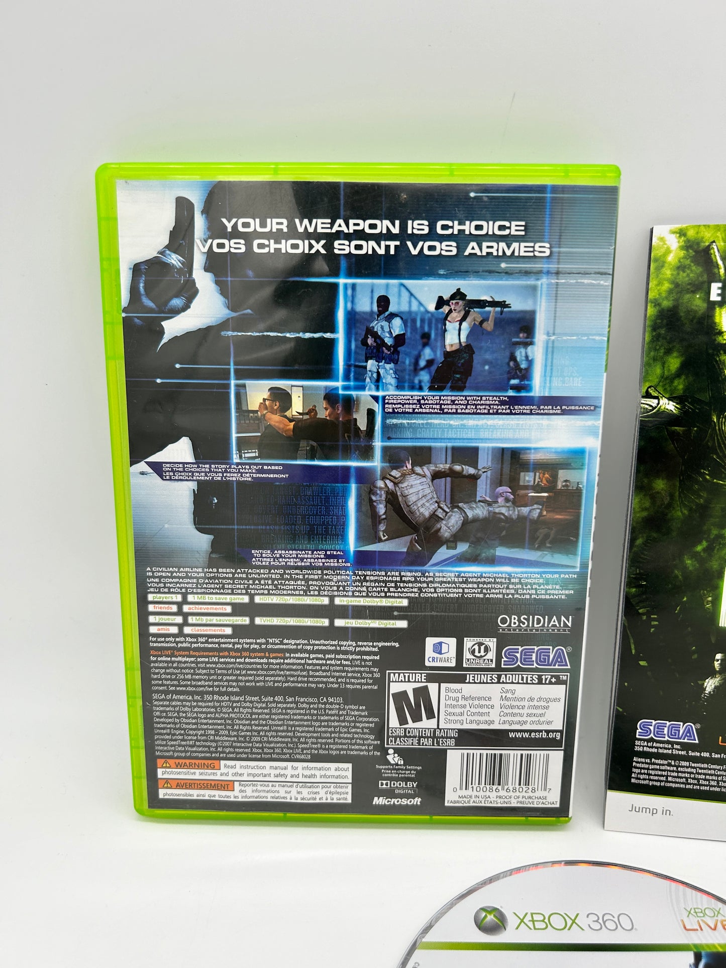 Microsoft XBOX 360 | ALPHA PROTOCOL THE ESPiONAGE RPG