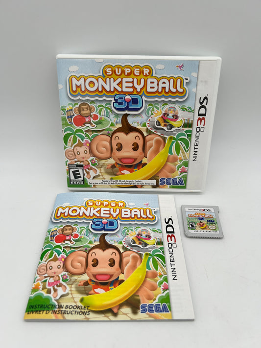 PiXEL-RETRO.COM : NINTENDO 3DS (3DS) COMPLETE CIB BOX MANUAL GAME NTSC SUPER MONKEY BALL 3D