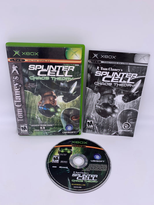 PiXEL-RETRO.COM : MICROSOFT XBOX COMPLETE CIB BOX MANUAL GAME NTSC TOM CLANCEY'S SPLINTER CELL CHAOS THEORY