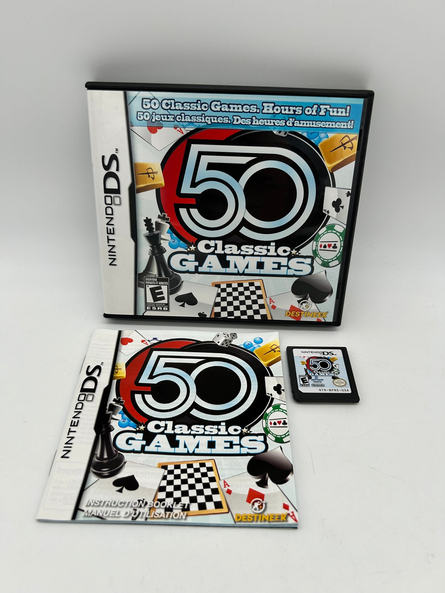 PiXEL-RETRO.COM : NINTENDO DS (DS) COMPLETE CIB BOX MANUAL GAME NTSC 50 CLASSIC GAMES