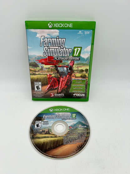 PiXEL-RETRO.COM : MICROSOFT XBOX ONE COMPLETE CIB BOX MANUAL GAME NTSC FARMING SIMULATOR 17 PLATINUM EDITION