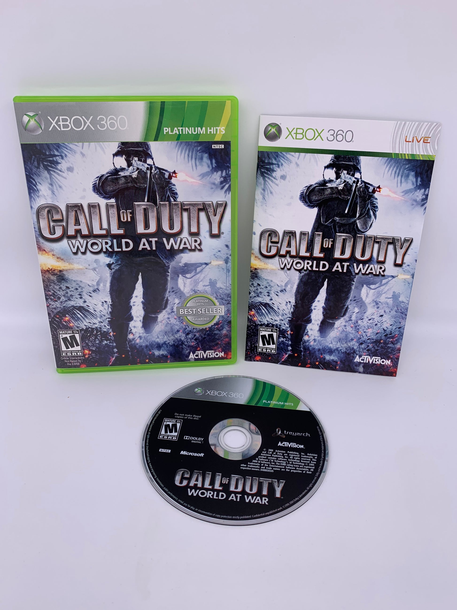 PiXEL-RETRO.COM : MICROSOFT XBOX 360 COMPLETE CIB BOX MANUAL GAME NTSC CALL OF DUTY WORLD AT WAR