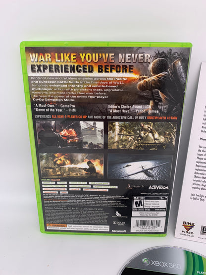 Microsoft XBOX 360 | CALL OF DUTY WORLD AT WAR | PLATiNUM HiTS