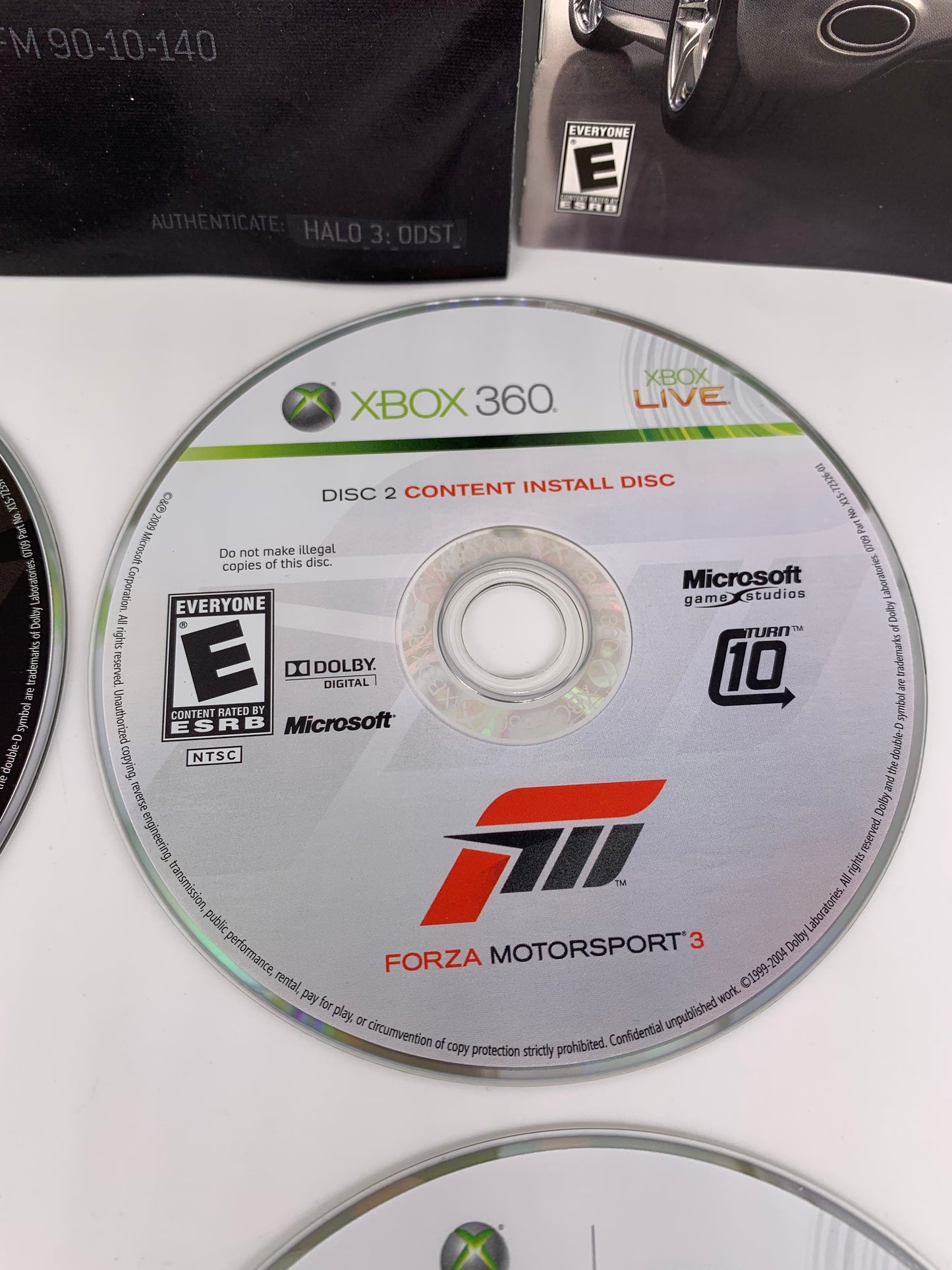 MiCROSOFT XBOX 360 | FORZA MOTORSPORT 3 & HALO 3 ODST | NOT FOR RESALE