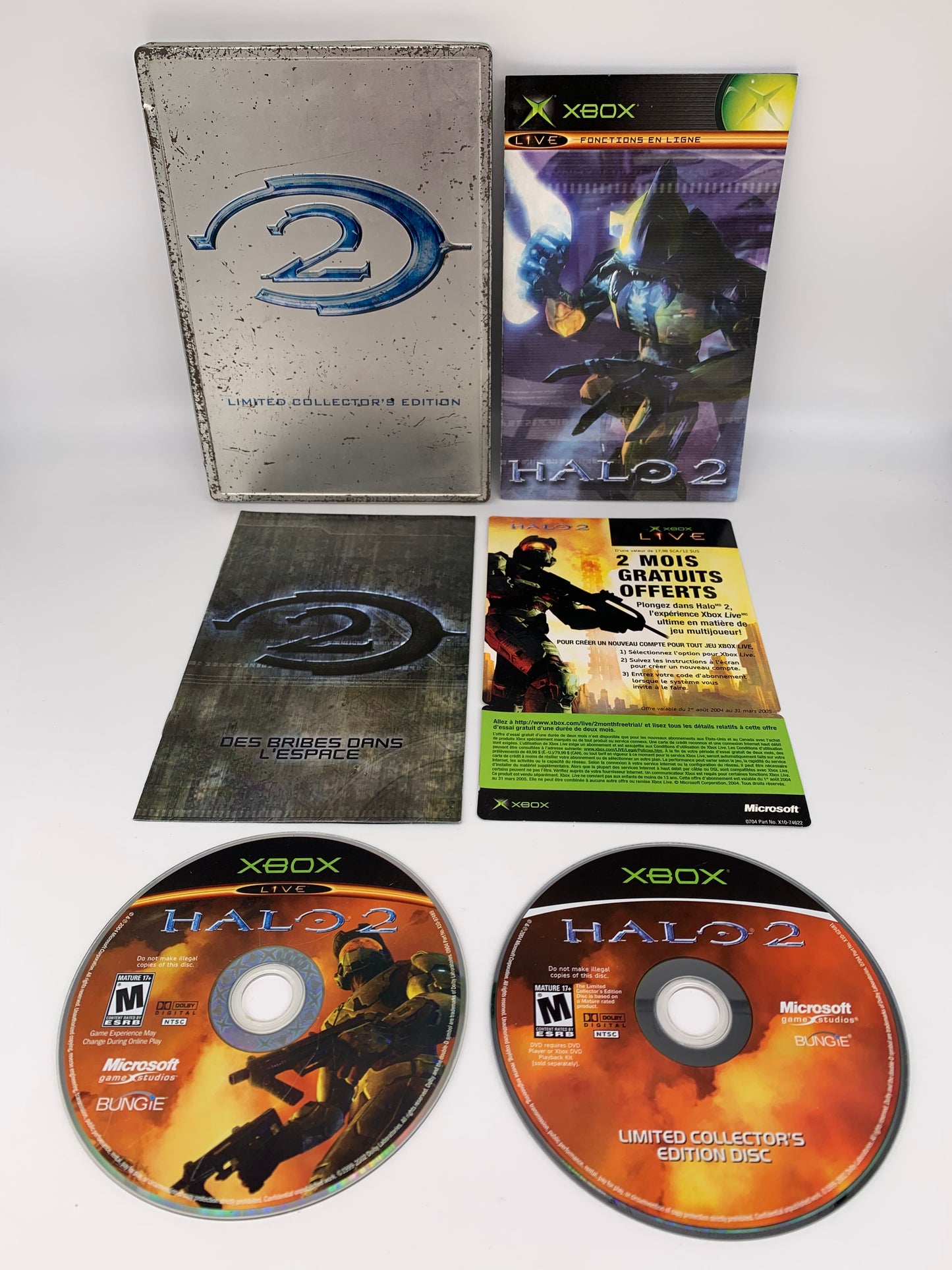 PiXEL-RETRO.COM : MICROSOFT XBOX COMPLETE CIB BOX MANUAL GAME NTSC HALO 2 COLLECTOR'S LIMITED EDITION