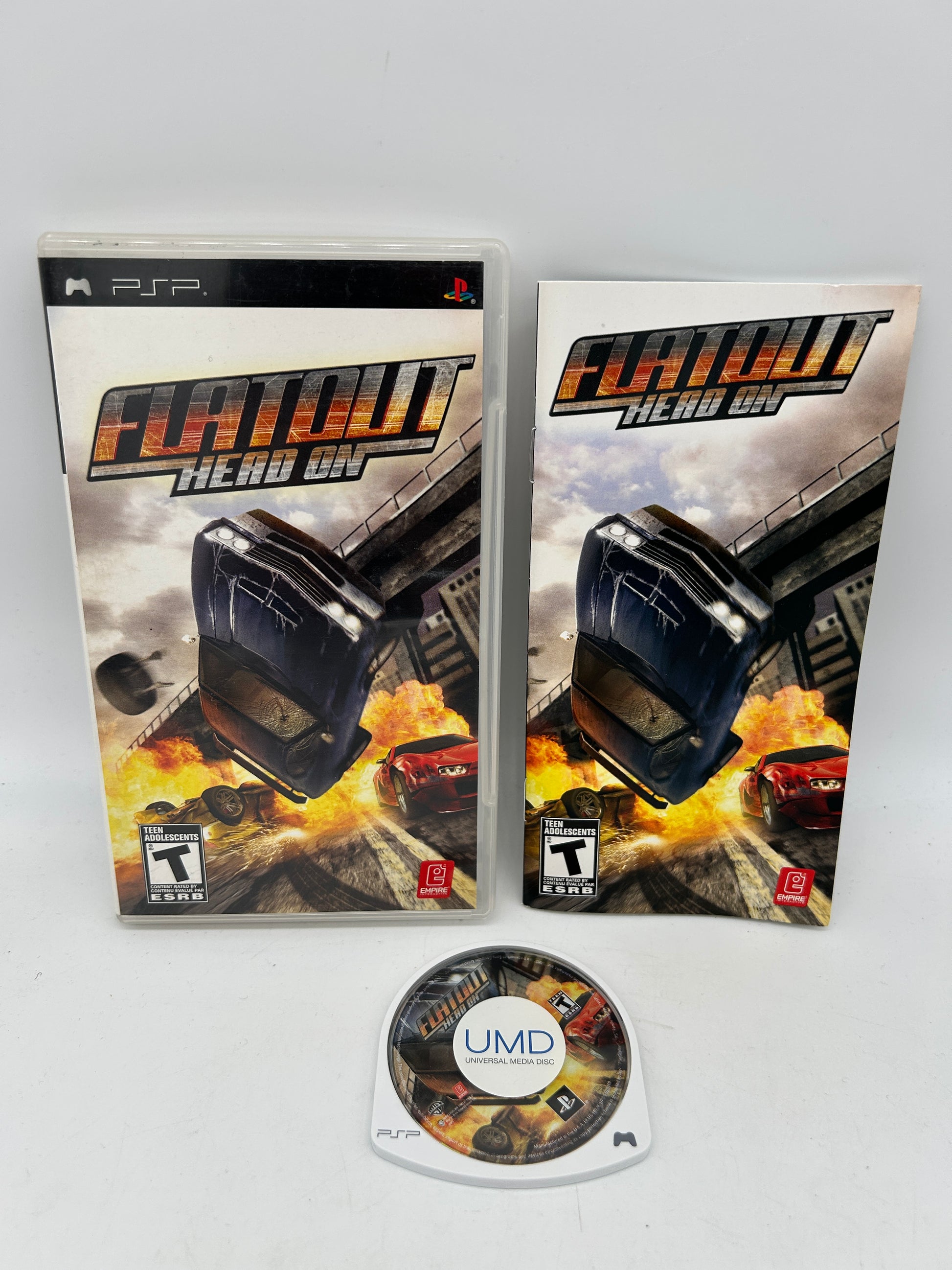PiXEL-RETRO.COM : SONY PLAYSTATION PORTABLE (PSP) COMPLET CIB BOX MANUAL GAME NTSC FLATOUT HEAD ON