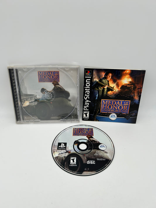 PiXEL-RETRO.COM : SONY PLAYSTATION 1 (PS1) COMPLET CIB BOX MANUAL GAME NTSC MEDAL OF HONOR UNDERGROUND