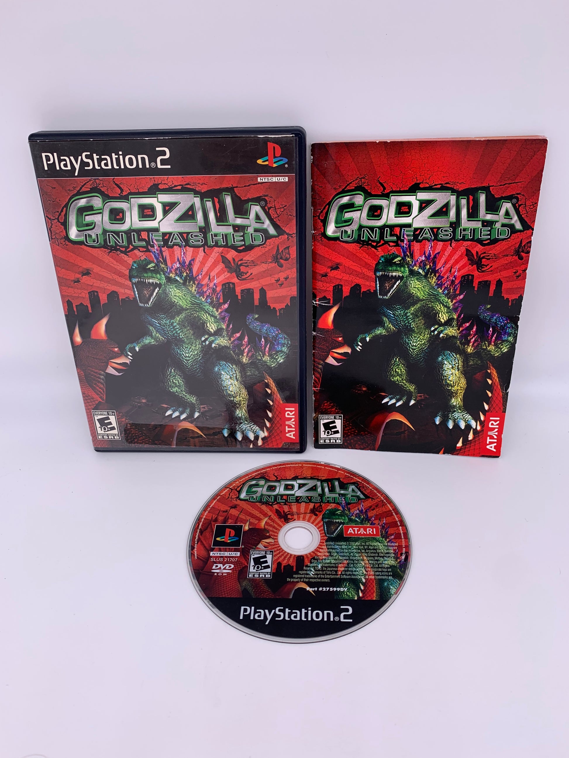 PiXEL-RETRO.COM : SONY PLAYSTATION 2 (PS2) COMPLET CIB BOX MANUAL GAME NTSC GODZILLA UNLEASHED