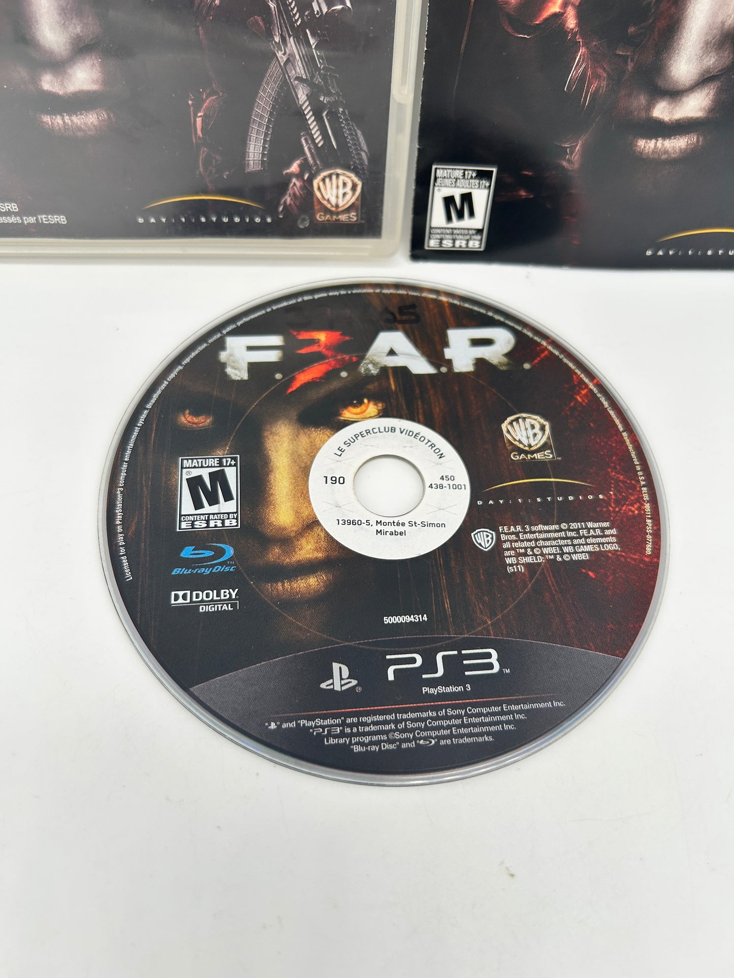 SONY PLAYSTATION 3 [PS3] | F.E.A.R. FEAR 3