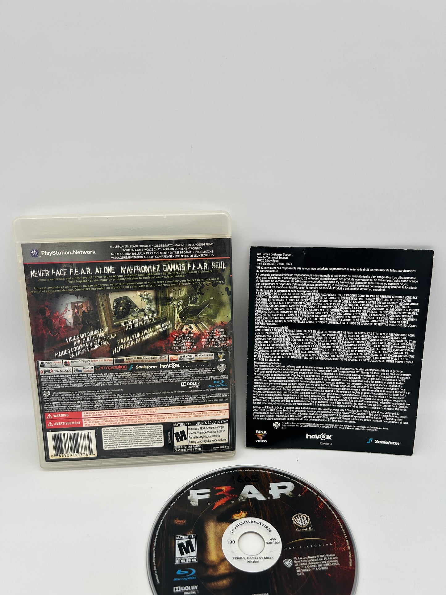 SONY PLAYSTATION 3 [PS3] | F.E.A.R. FEAR 3