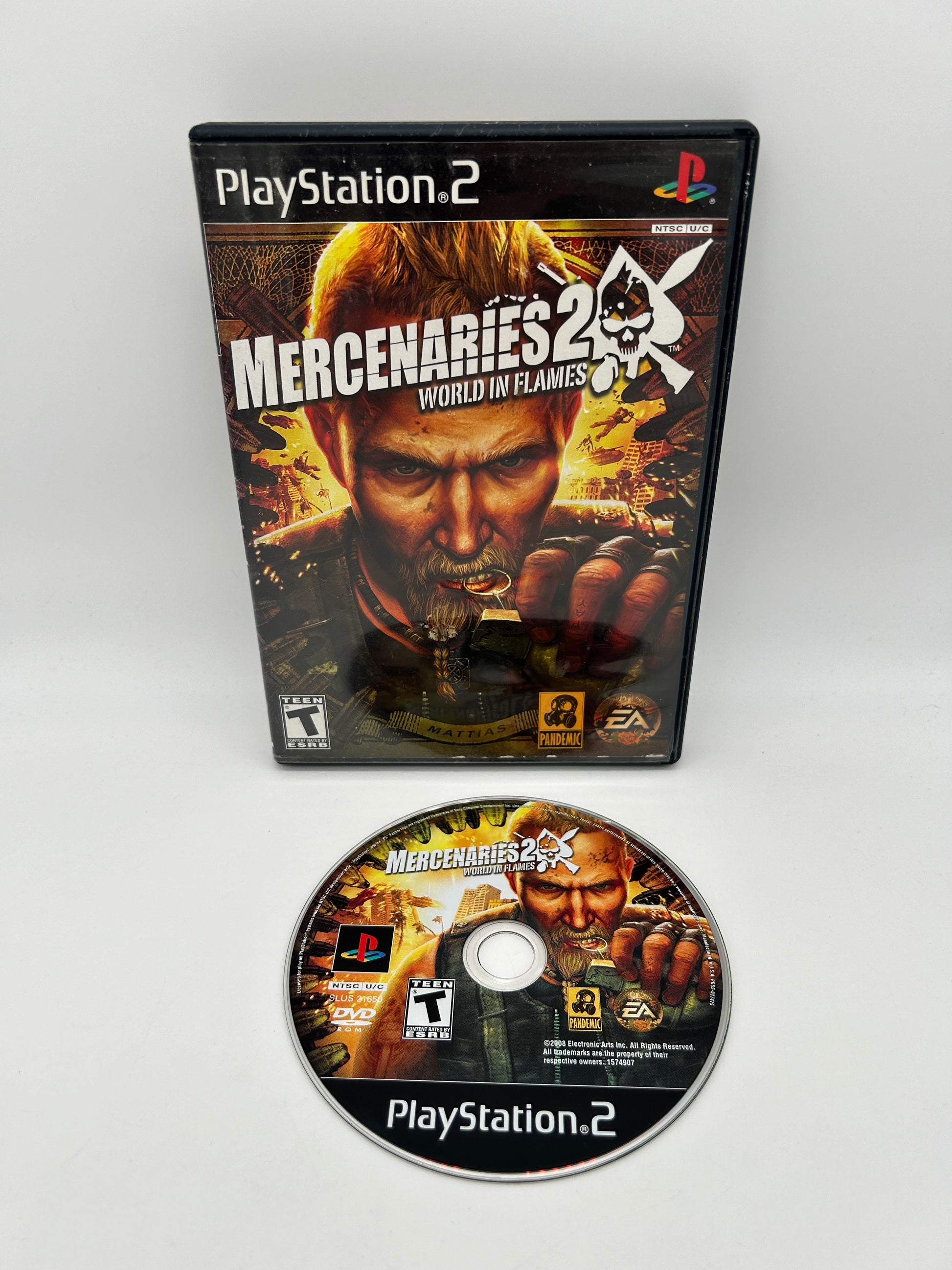 PiXEL-RETRO.COM : SONY PLAYSTATION 2 (PS2) COMPLET CIB BOX MANUAL GAME NTSC MERCENARIES 2 WORLD IN FLAMES