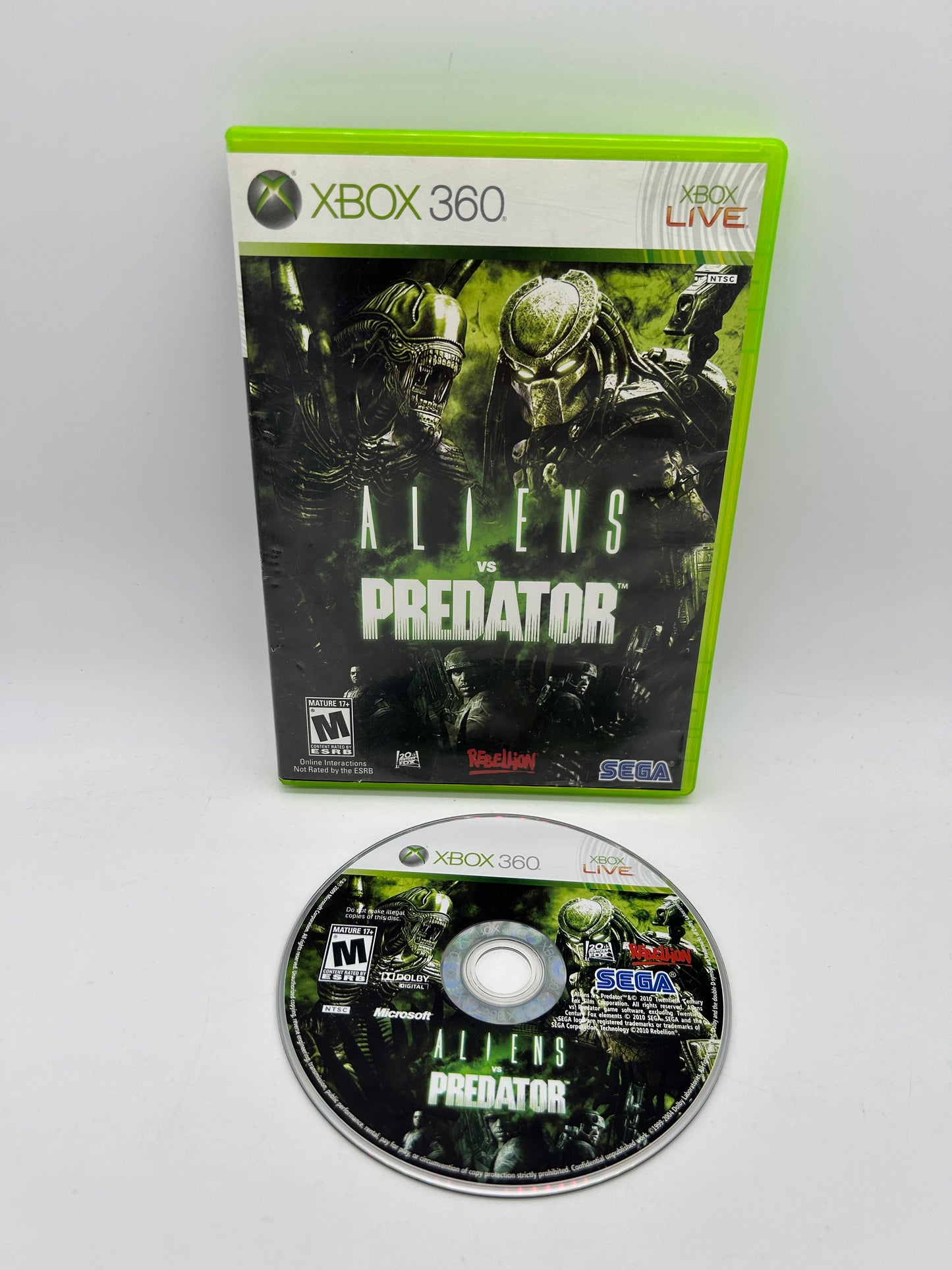 PiXEL-RETRO.COM : MICROSOFT XBOX 360 COMPLETE CIB BOX MANUAL GAME NTSC ALIENS VS PREDATOR