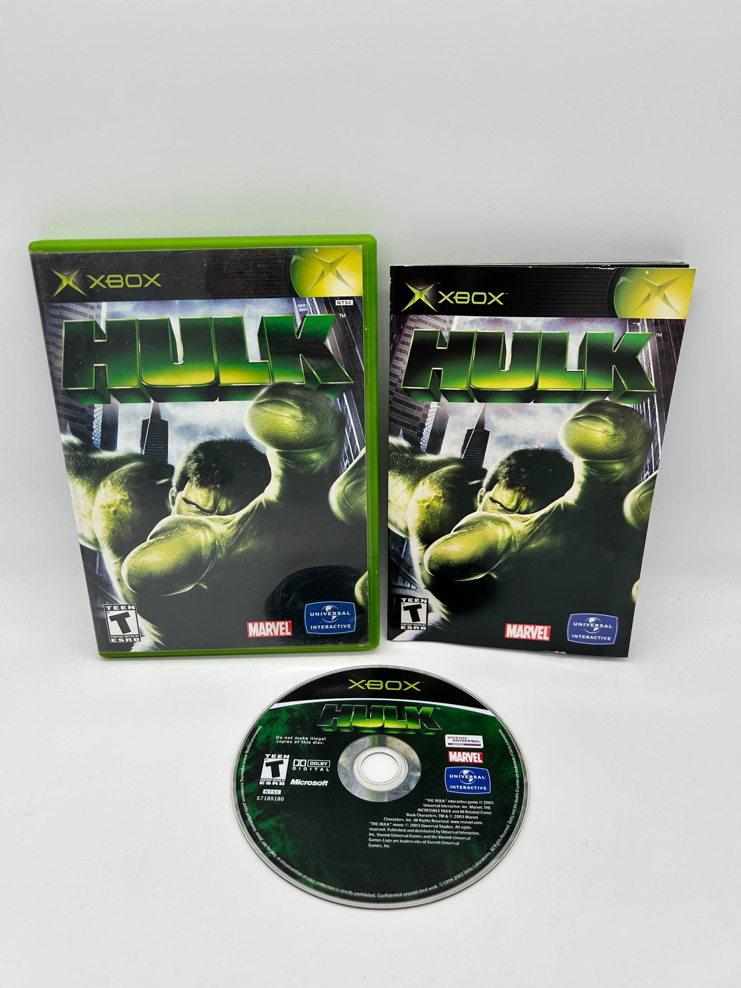 PiXEL-RETRO.COM : MICROSOFT XBOX COMPLETE CIB BOX MANUAL GAME NTSC HULK