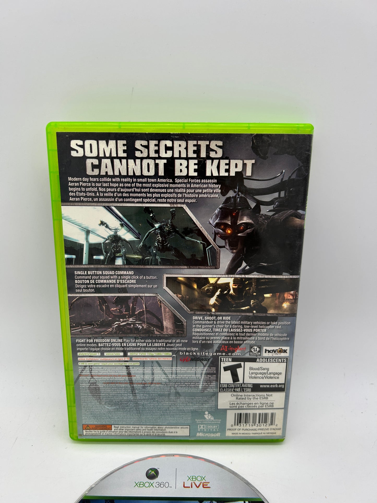 MiCROSOFT XBOX 360 | BLACKSiTE AREA 51