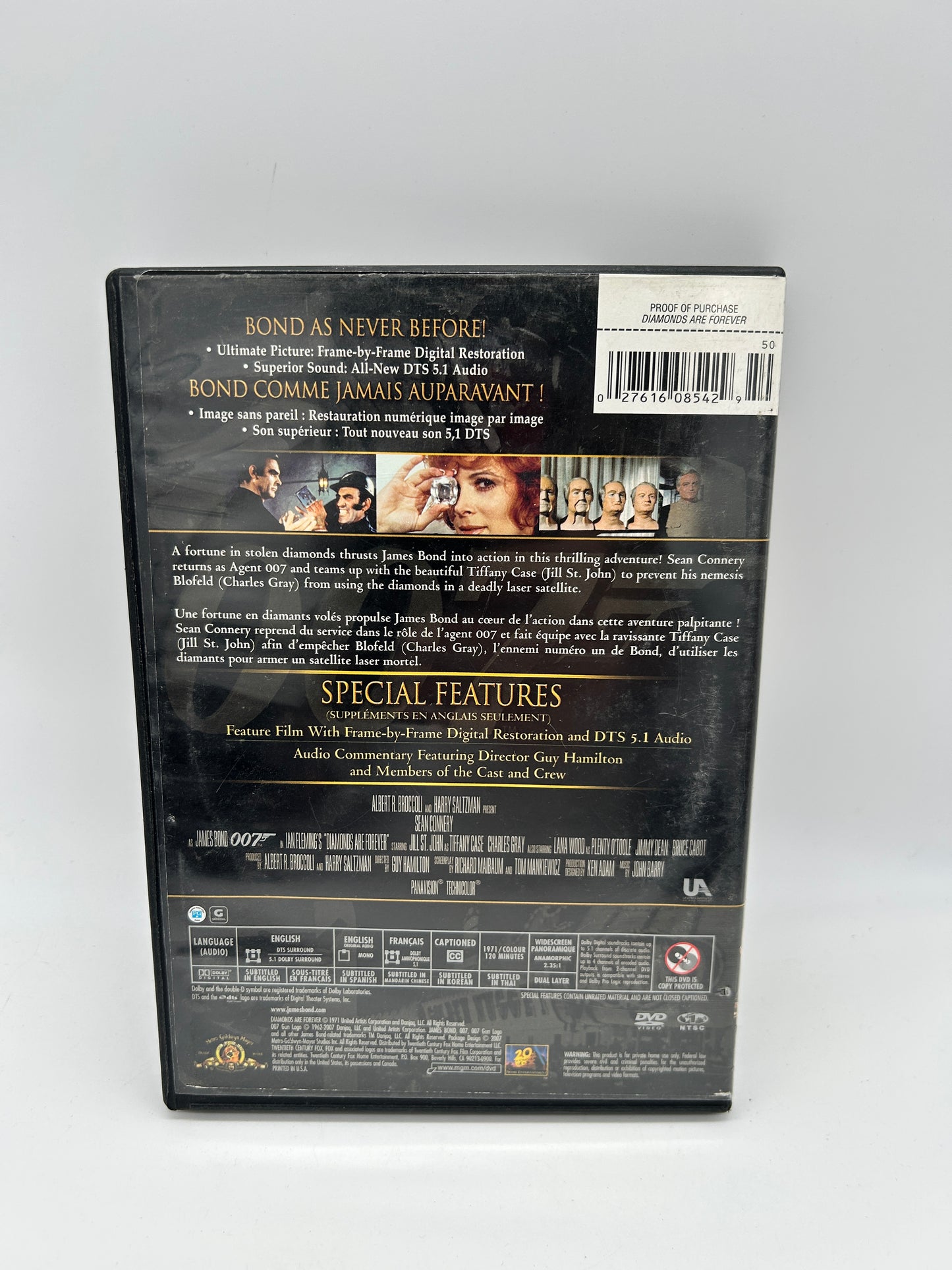 FiLM DVD | 007 LES DiAMANTS SONT ETERNELS [DiAMONDS ARE FOREVER]