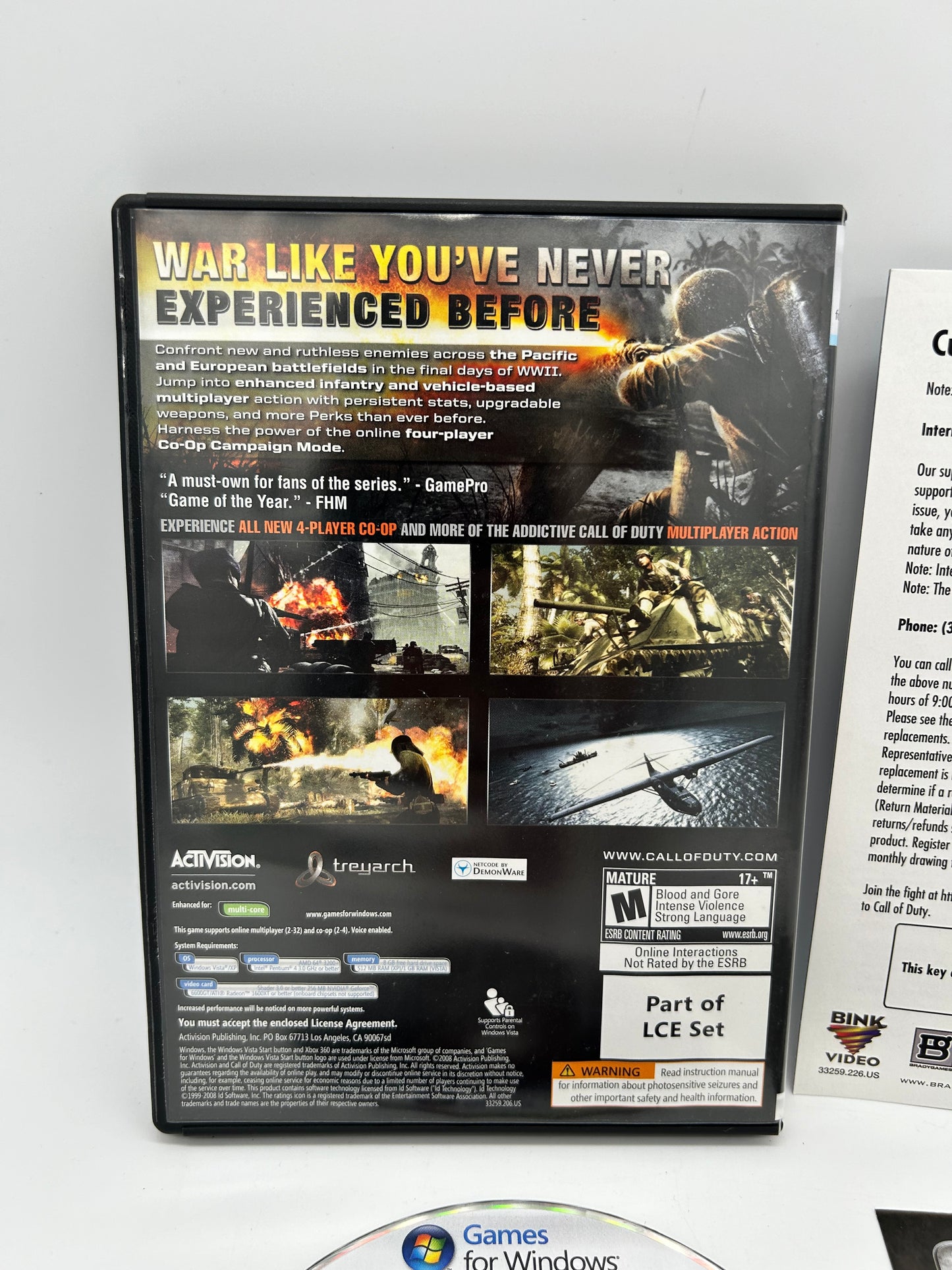 PC COMPUTER | CALL OF DUTY WORLD AT WAR | LIMITED COLLECTORS EDiTiON