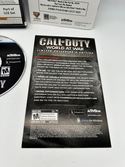 PC COMPUTER | CALL OF DUTY WORLD AT WAR | LIMITED COLLECTORS EDiTiON