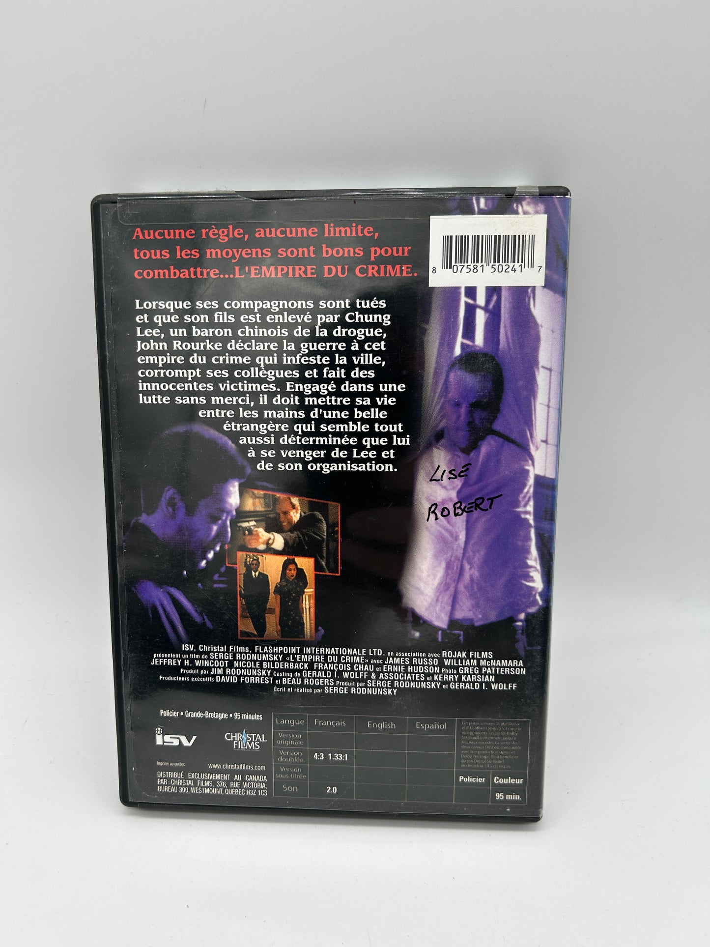 FiLM DVD | L'EMPiRE DU CRiME [PAPER BULLETS]