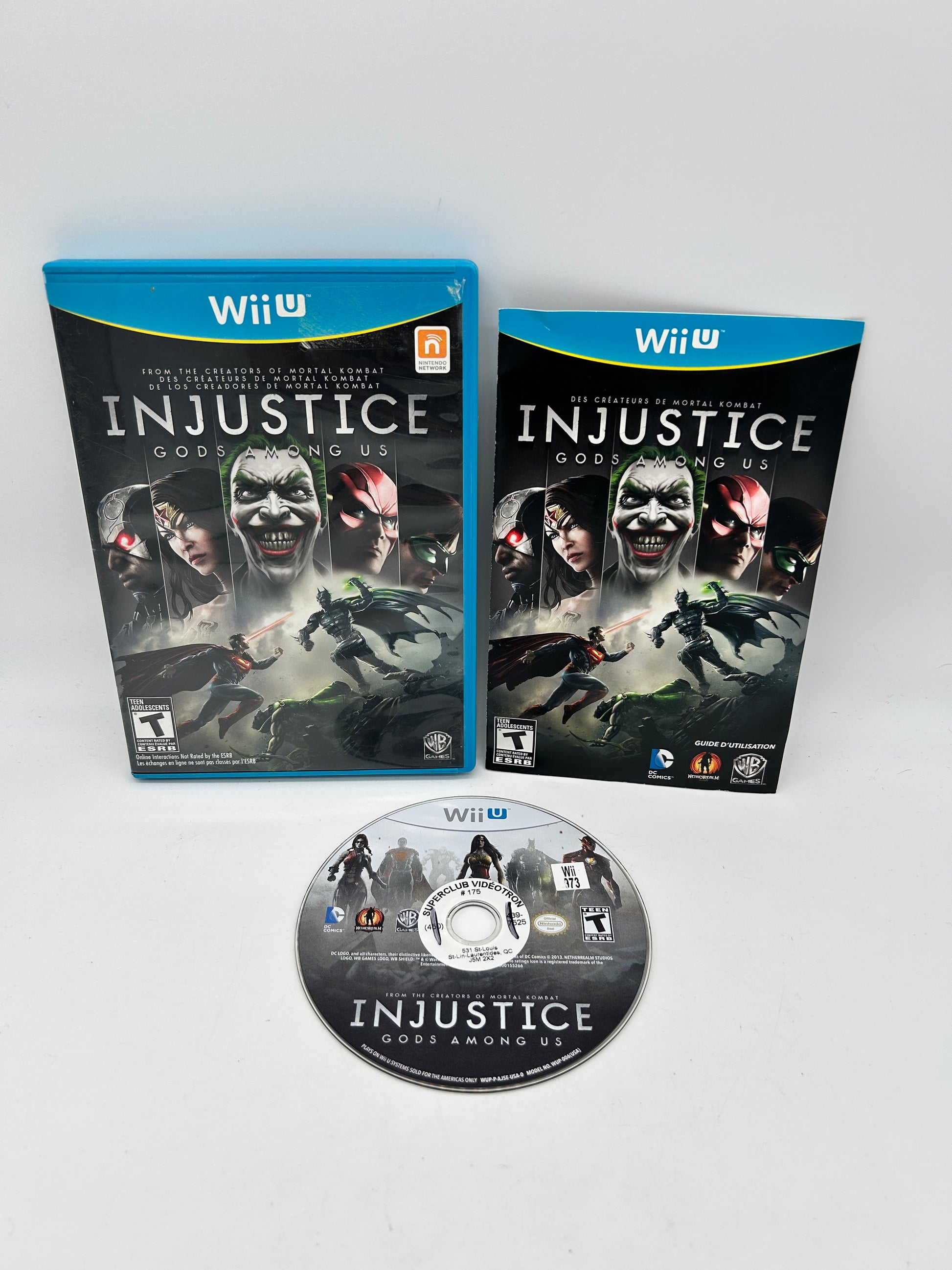PiXEL-RETRO.COM : NINTENDO WII U COMPLET CIB BOX MANUAL GAME NTSC INJUSTICE GODS AMONG US
